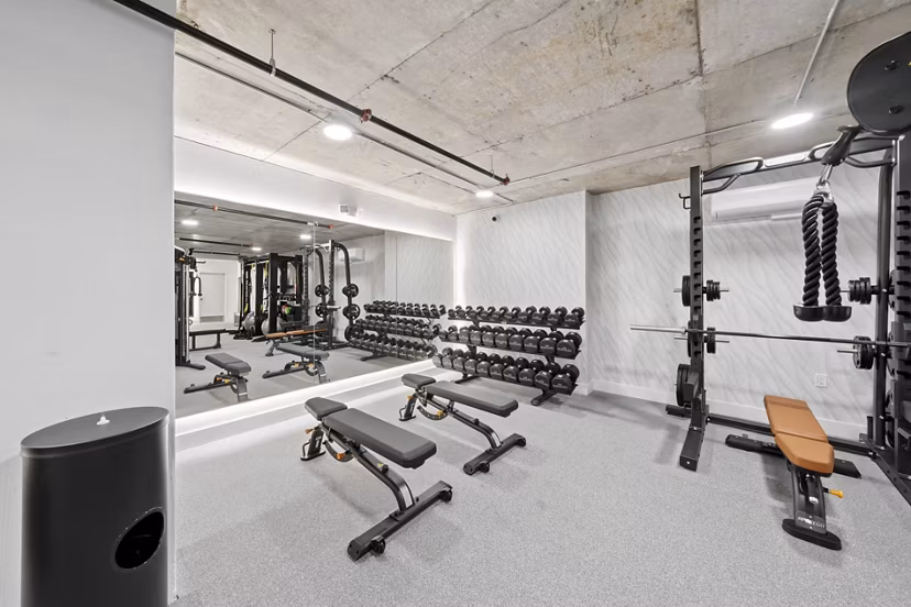 fitness center at 195 Nassau Apartments