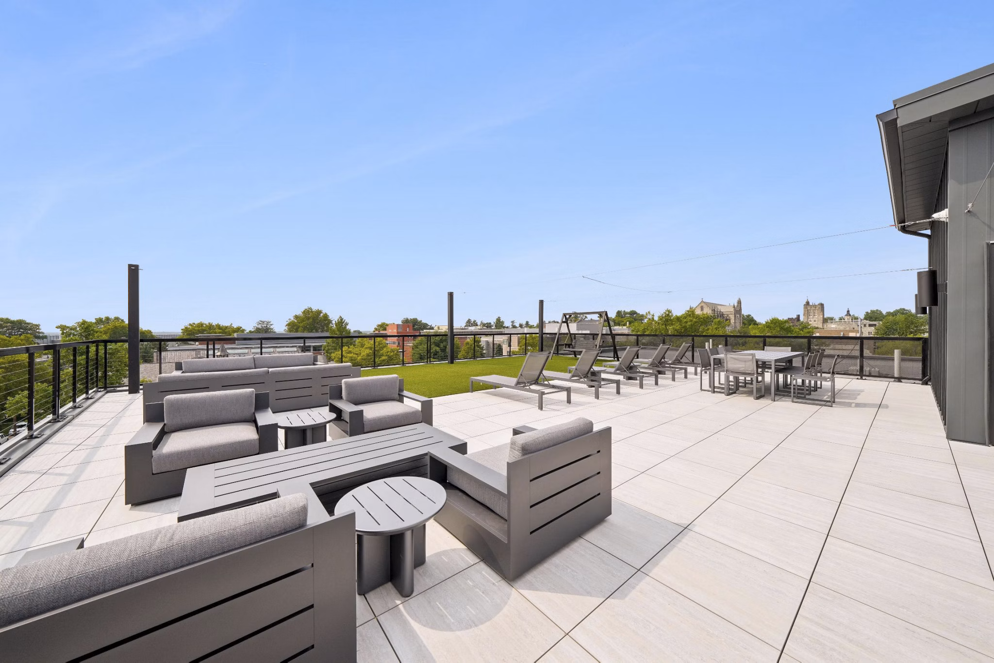 grill area at 195 Nassau Apartments