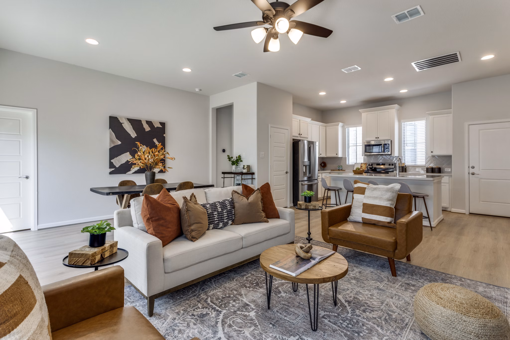 living room at Canopy Homes at Ventana Apartments