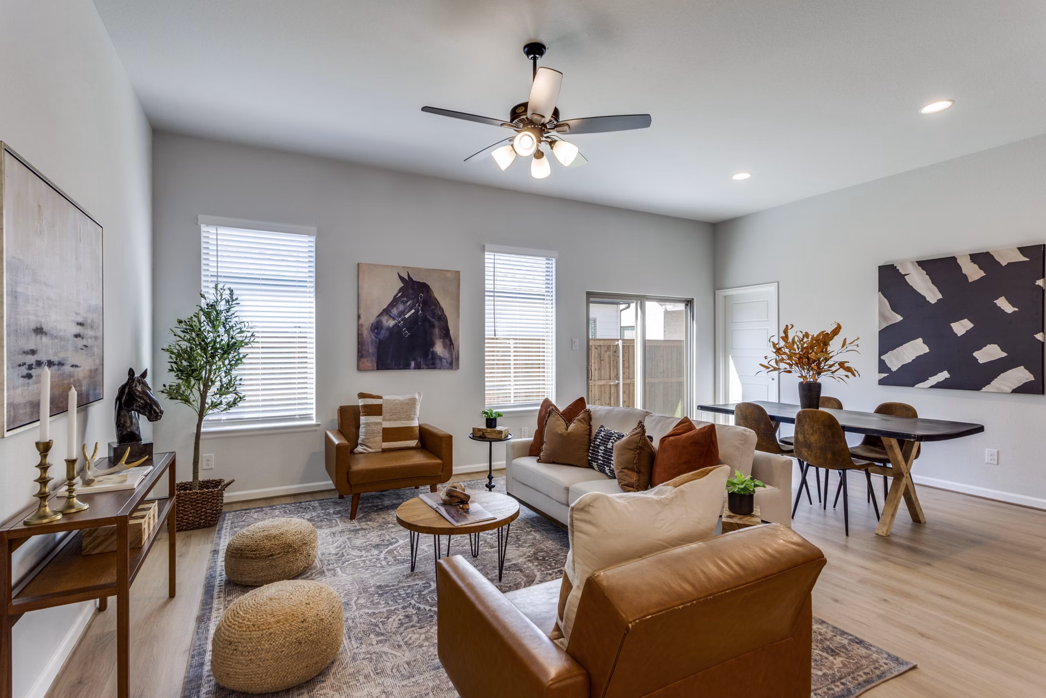 living room at Canopy Homes at Ventana Apartments