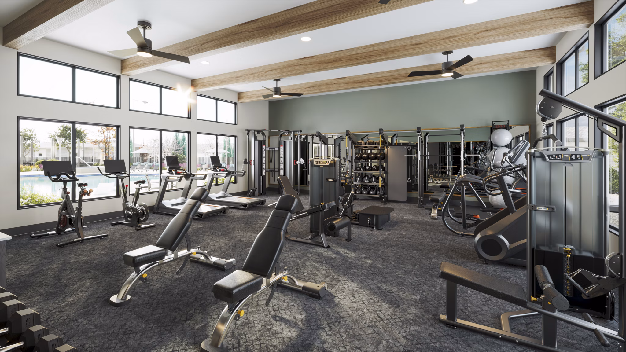 Fitness Center at Amble at First Creek Apartments