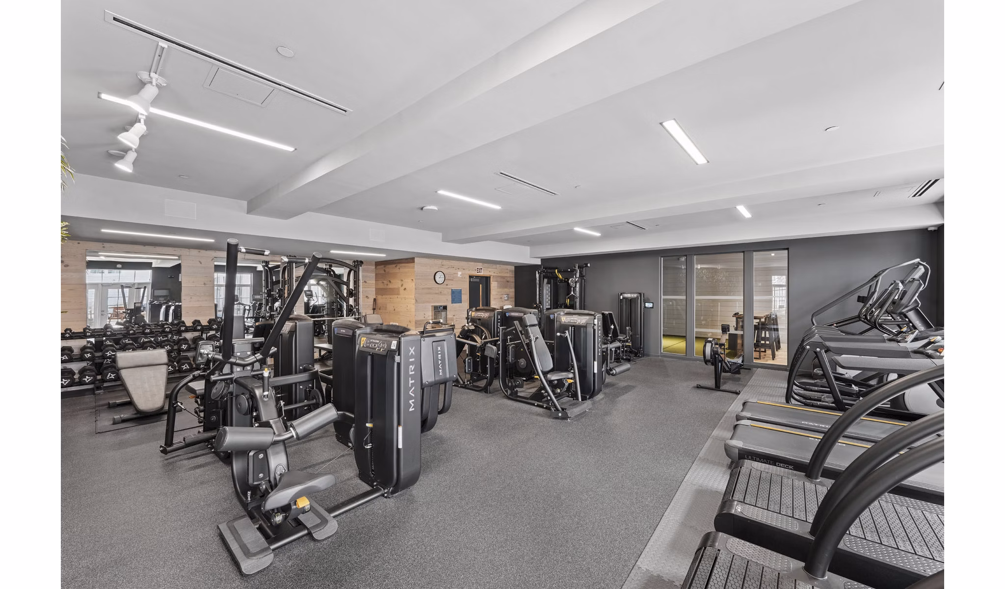 fitness center at The Anchorage Apartments