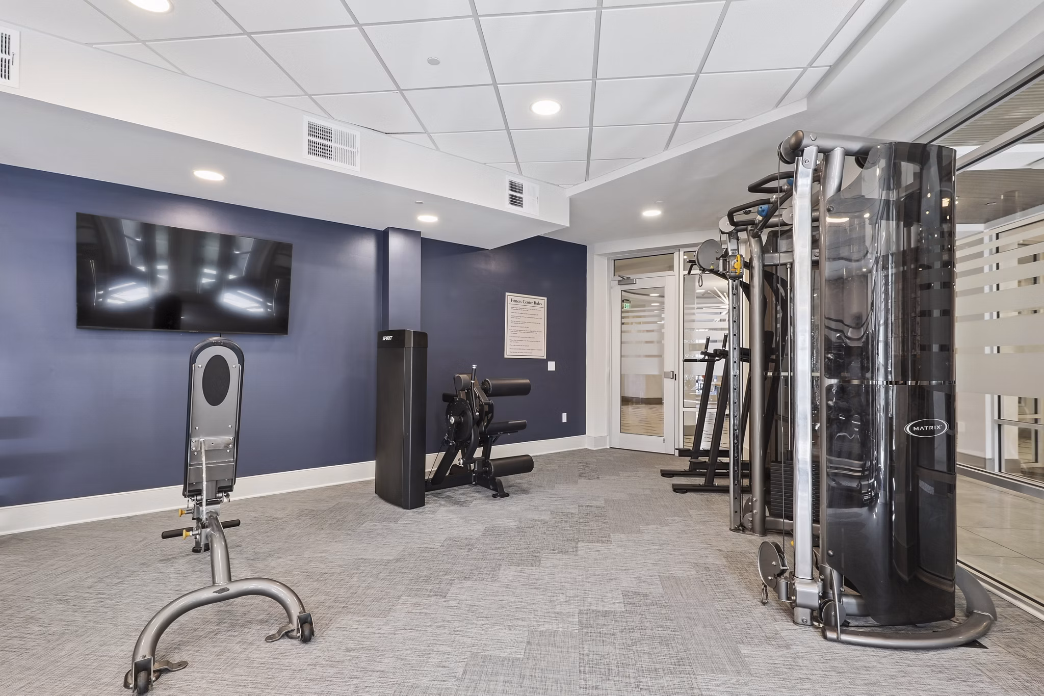 Fitness Center at 605 West End Apartments
