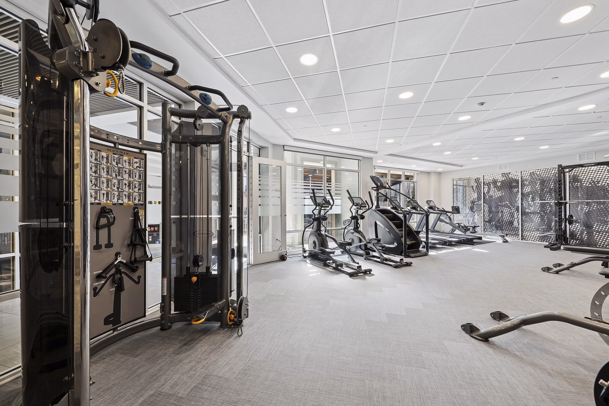 Fitness Center at 605 West End Apartments