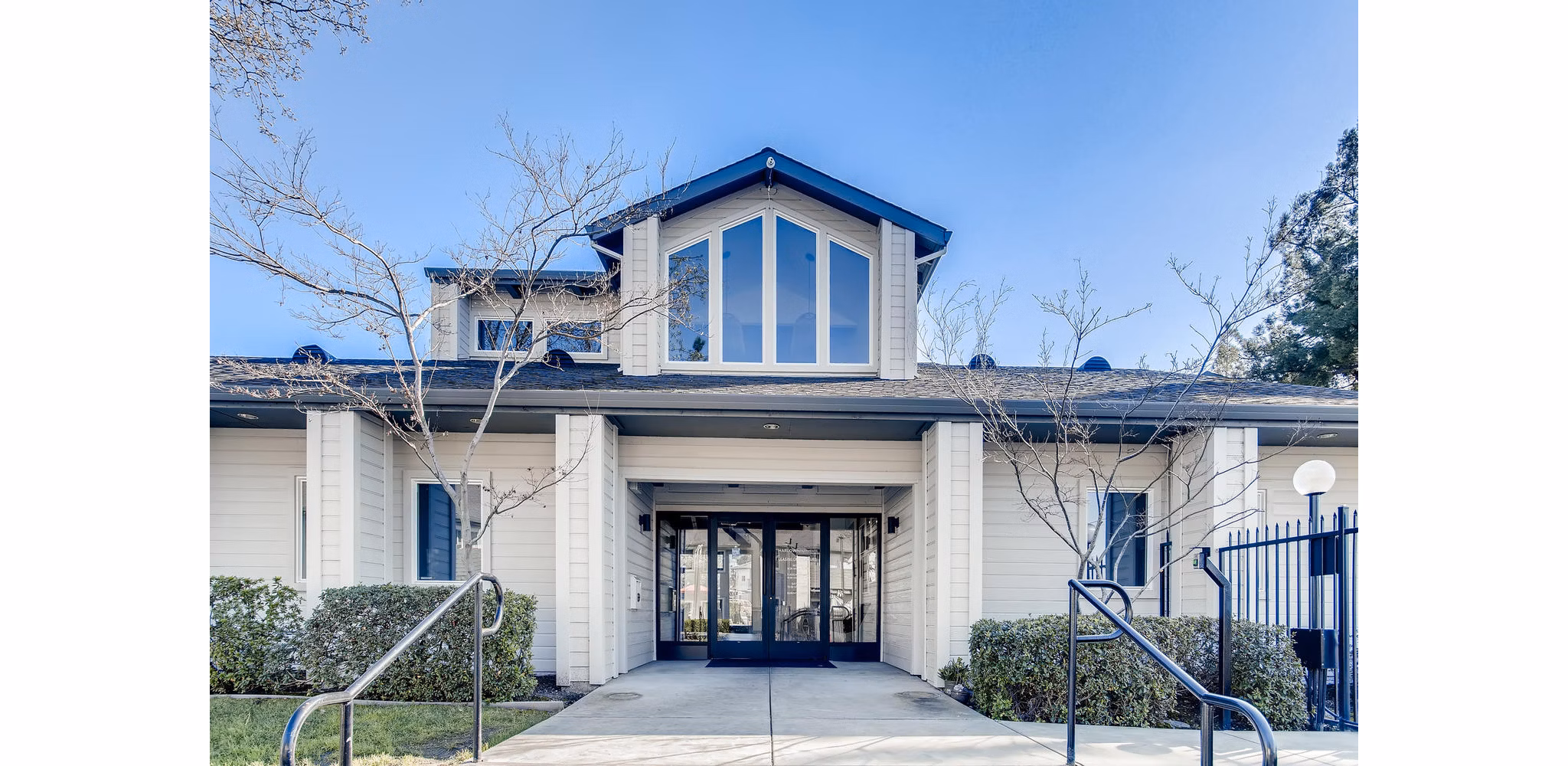 building at The Harlow Apartments