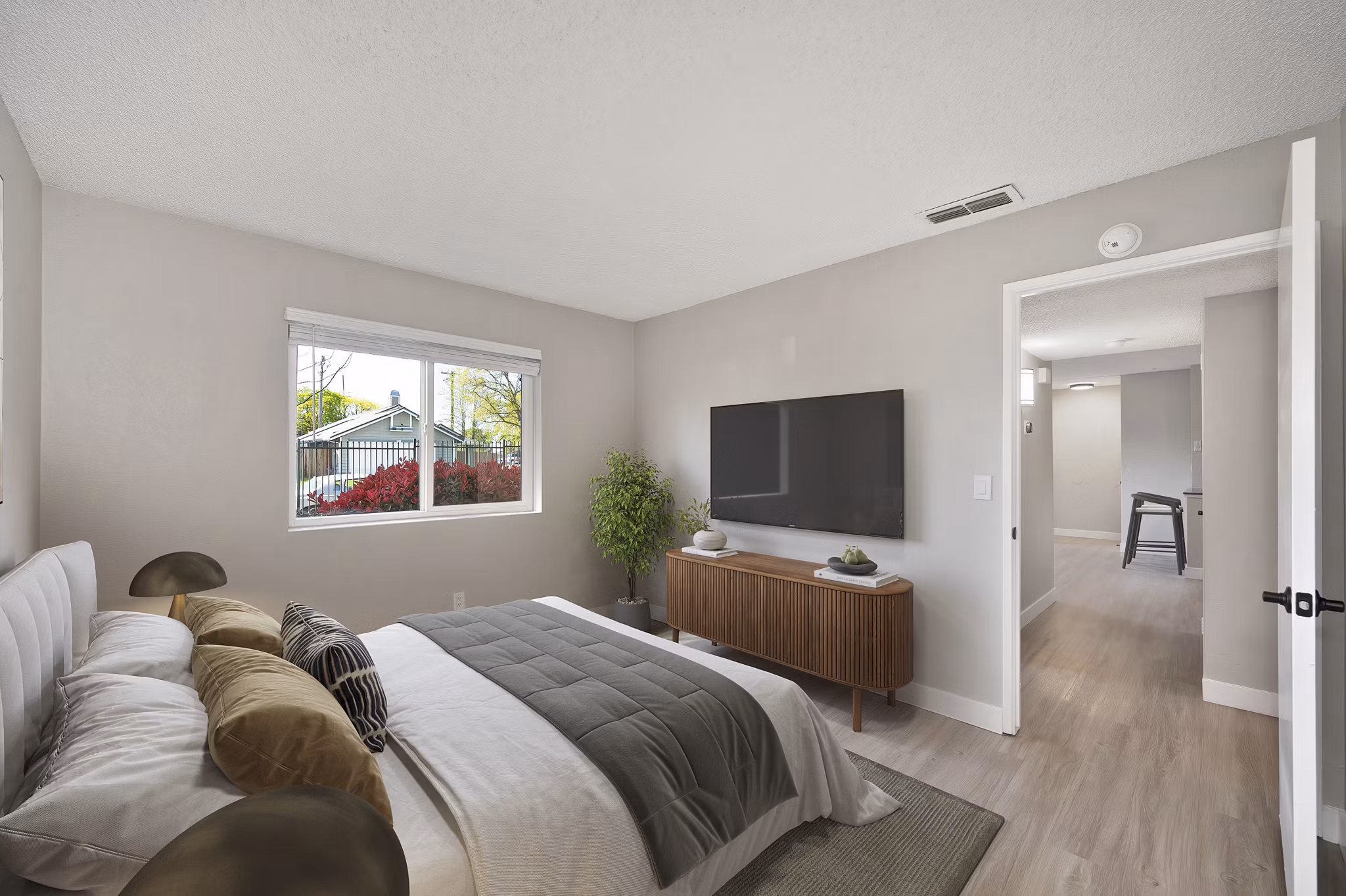 bedroom The Harlow Apartments
