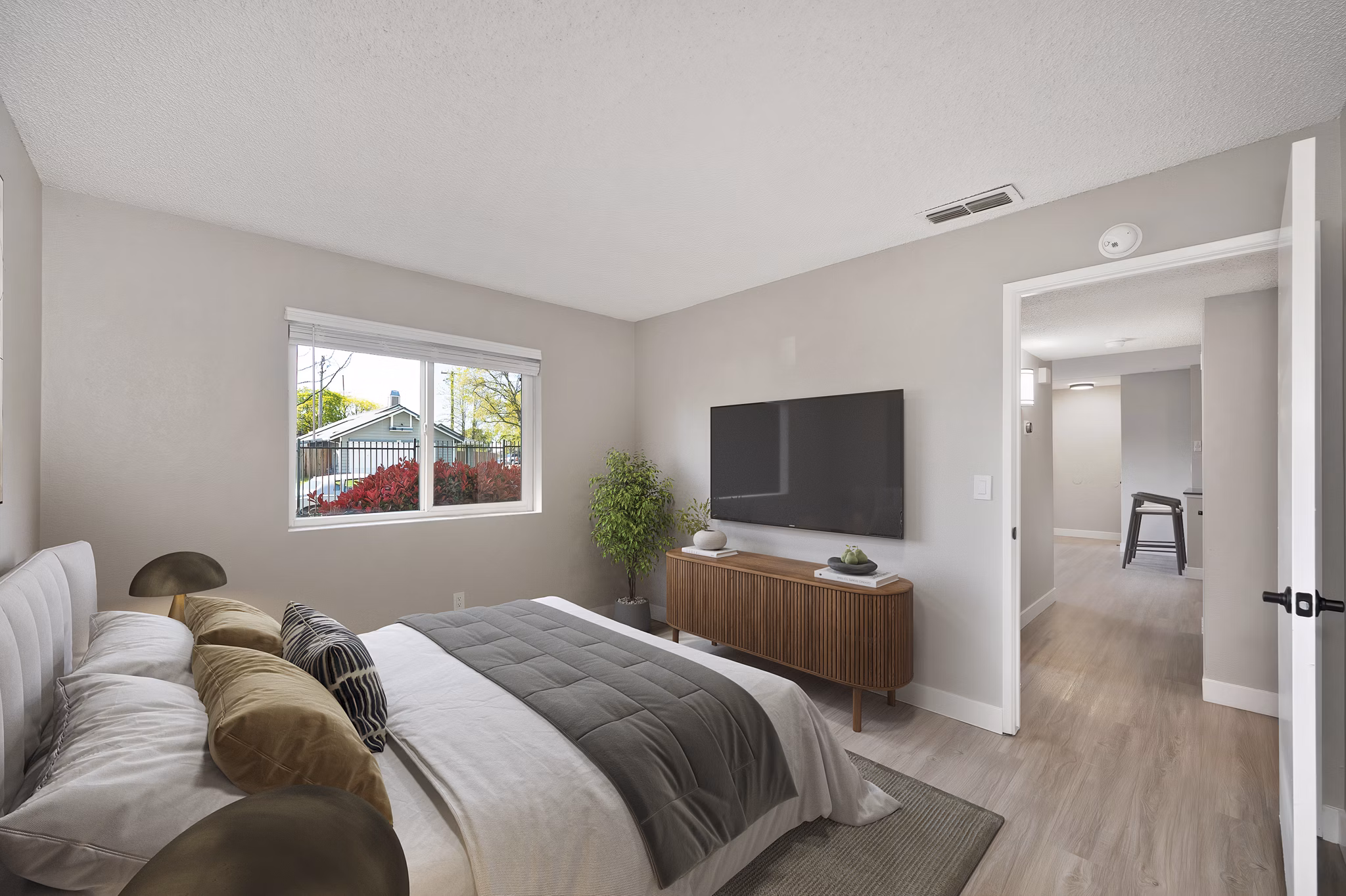 bedroom The Harlow Apartments