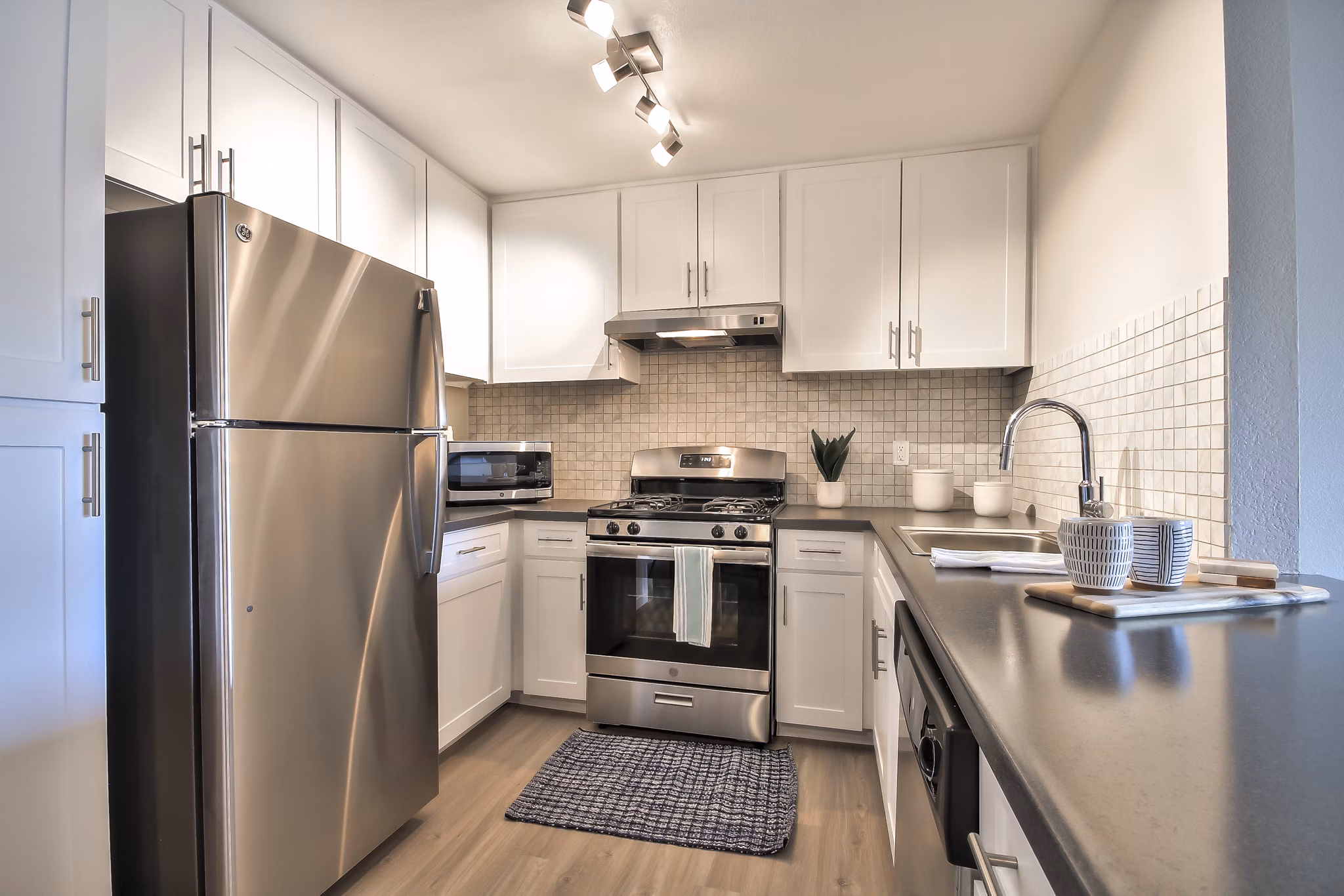 kitchen at The Harlow Apartments