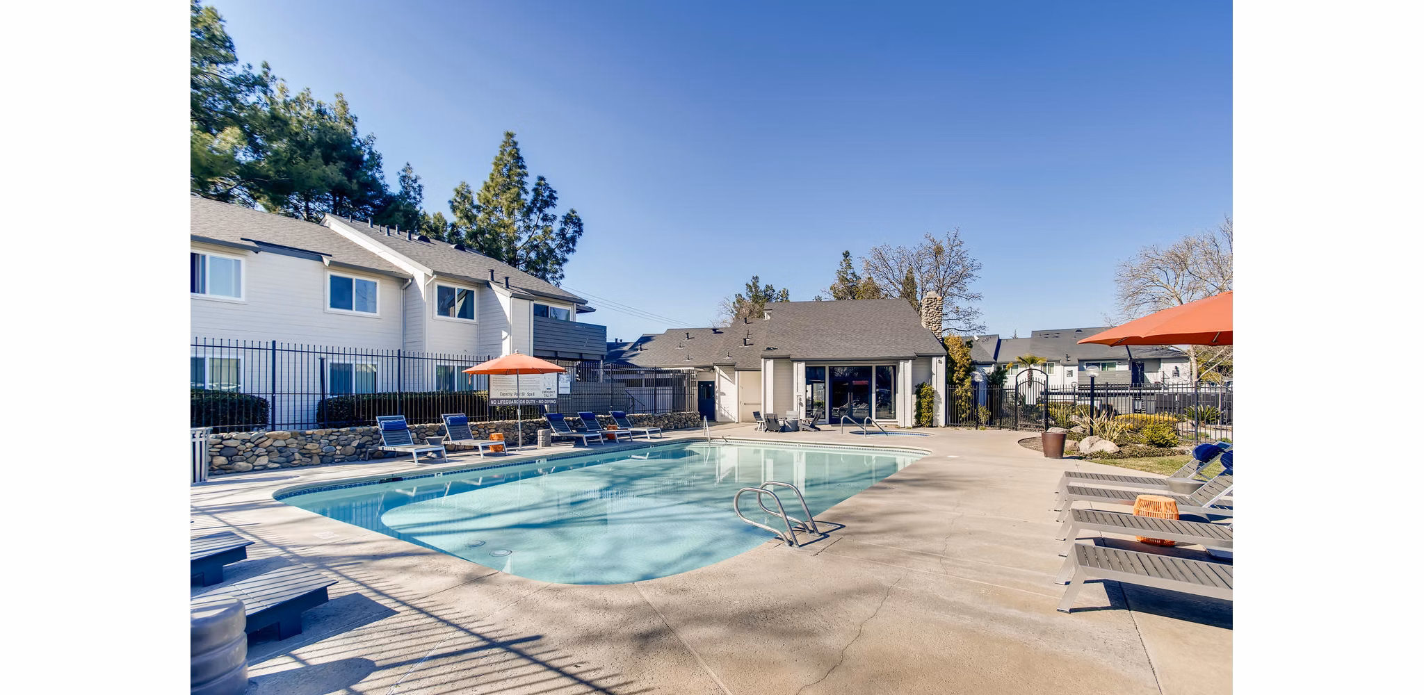 pool at The Harlow Apartments