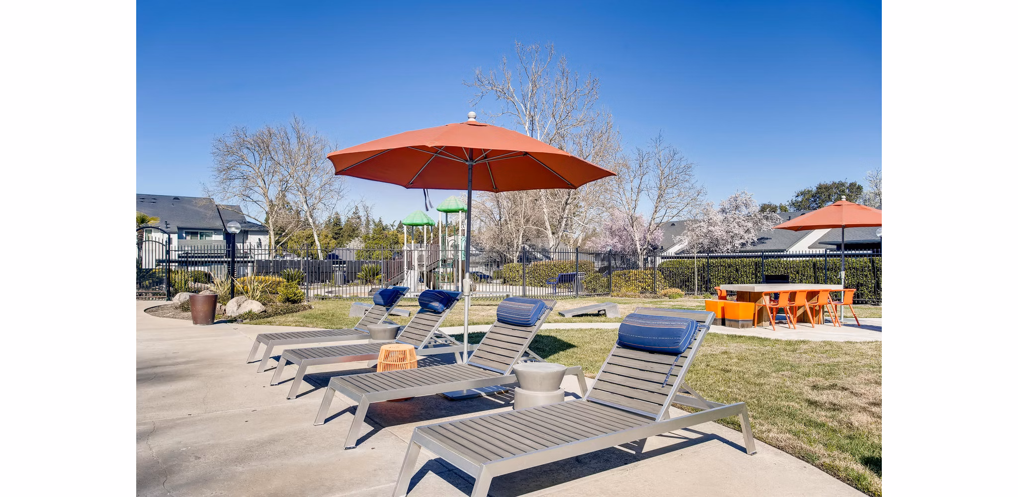 grill area at The Harlow Apartments