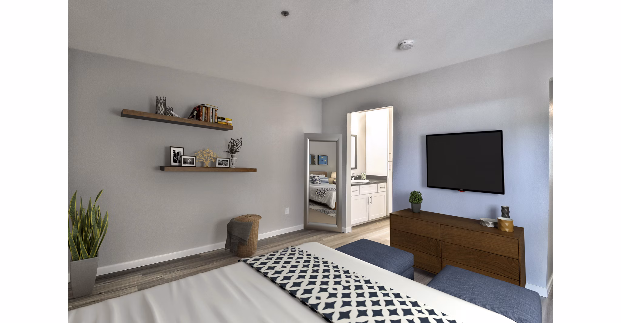 bedroom at Larkspur Apartments