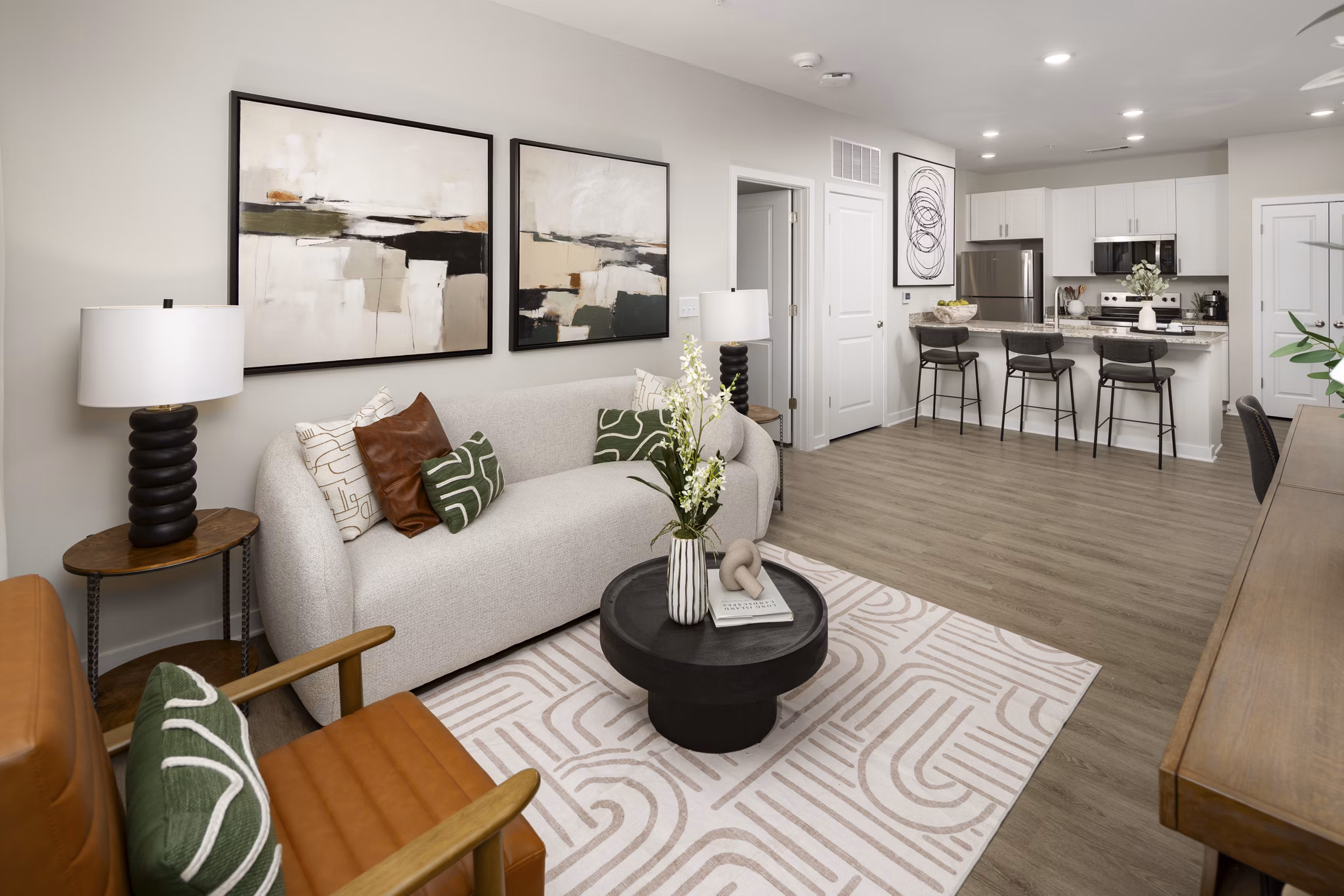 living room at The Reserve at Camp Creek Apartments