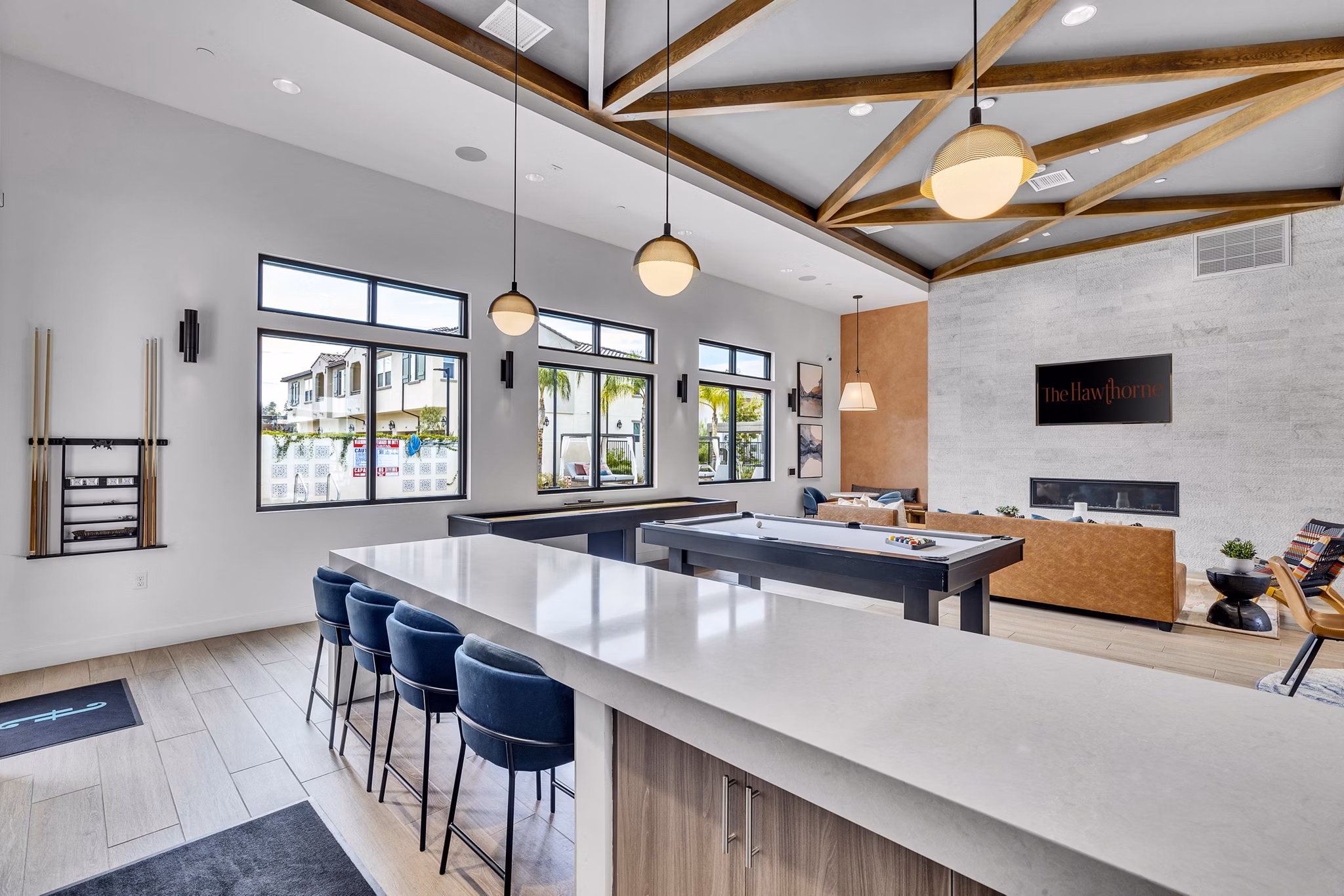 Clubhouse/Lobby at The Hawthorne Apartments