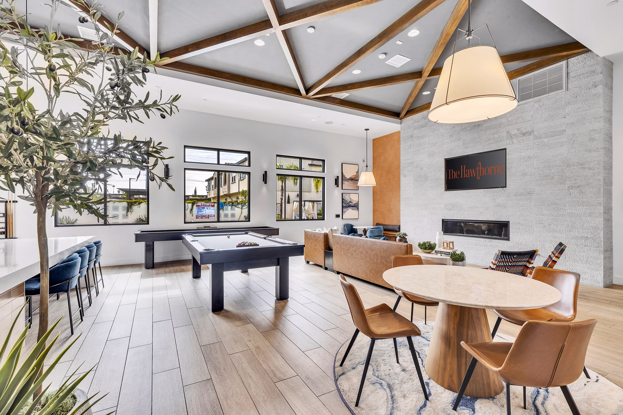 Clubhouse/Lobby at The Hawthorne Apartments