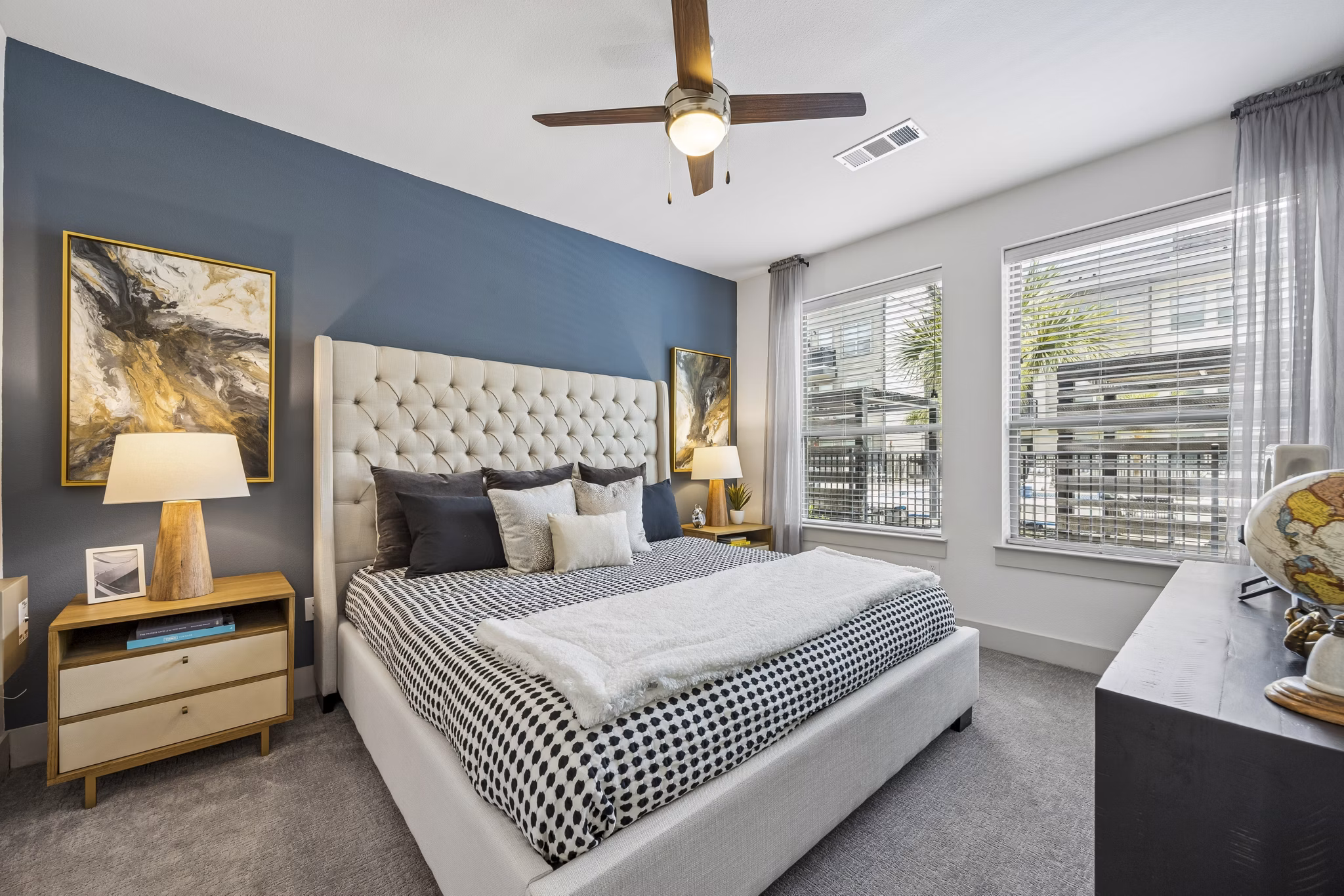 bedroom at The Maddox Apartments