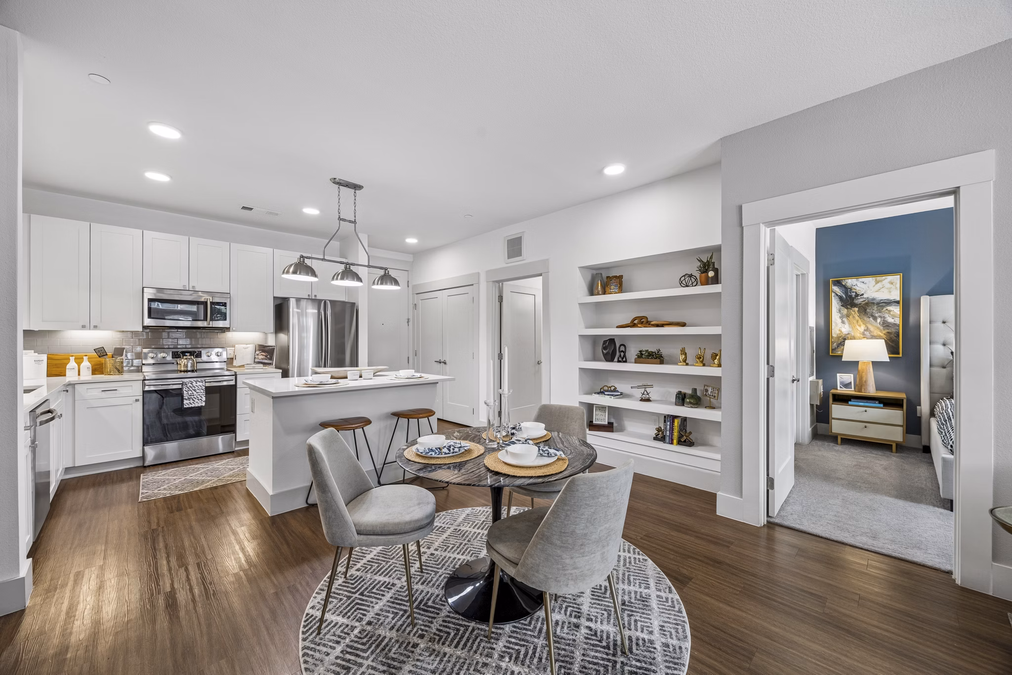 dining area at The Maddox Apartments