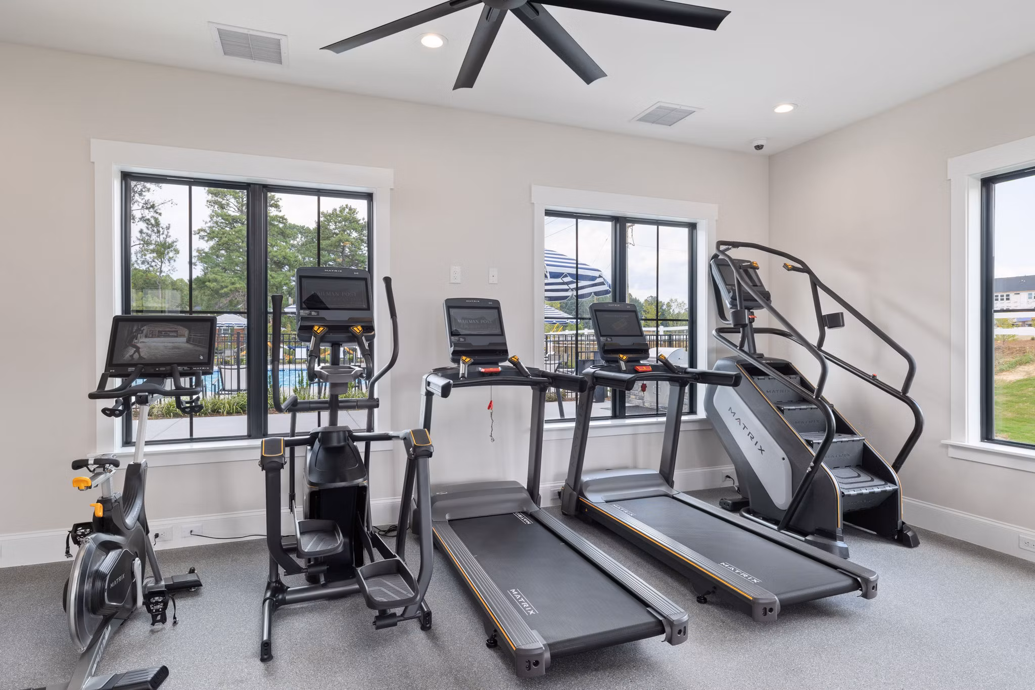 fitness center at Mailman Post Apartments 