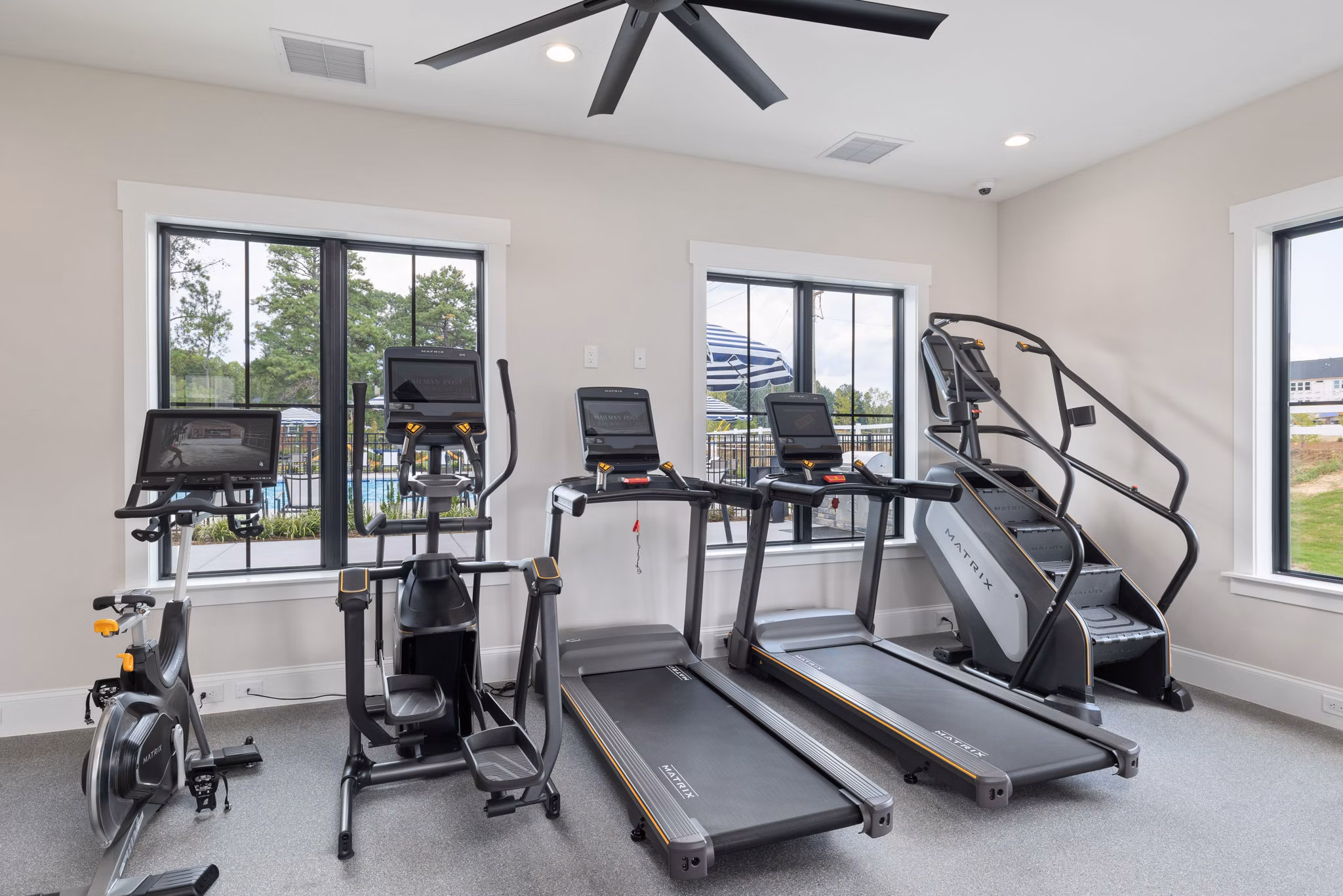 fitness center at Mailman Post Apartments 
