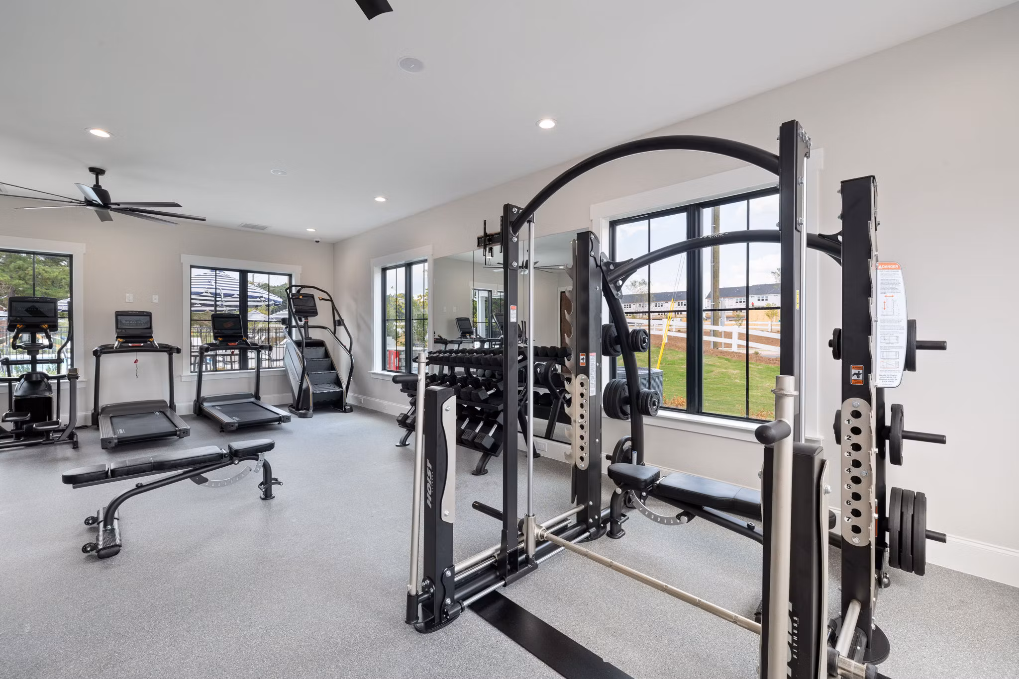fitness center at Mailman Post Apartments 