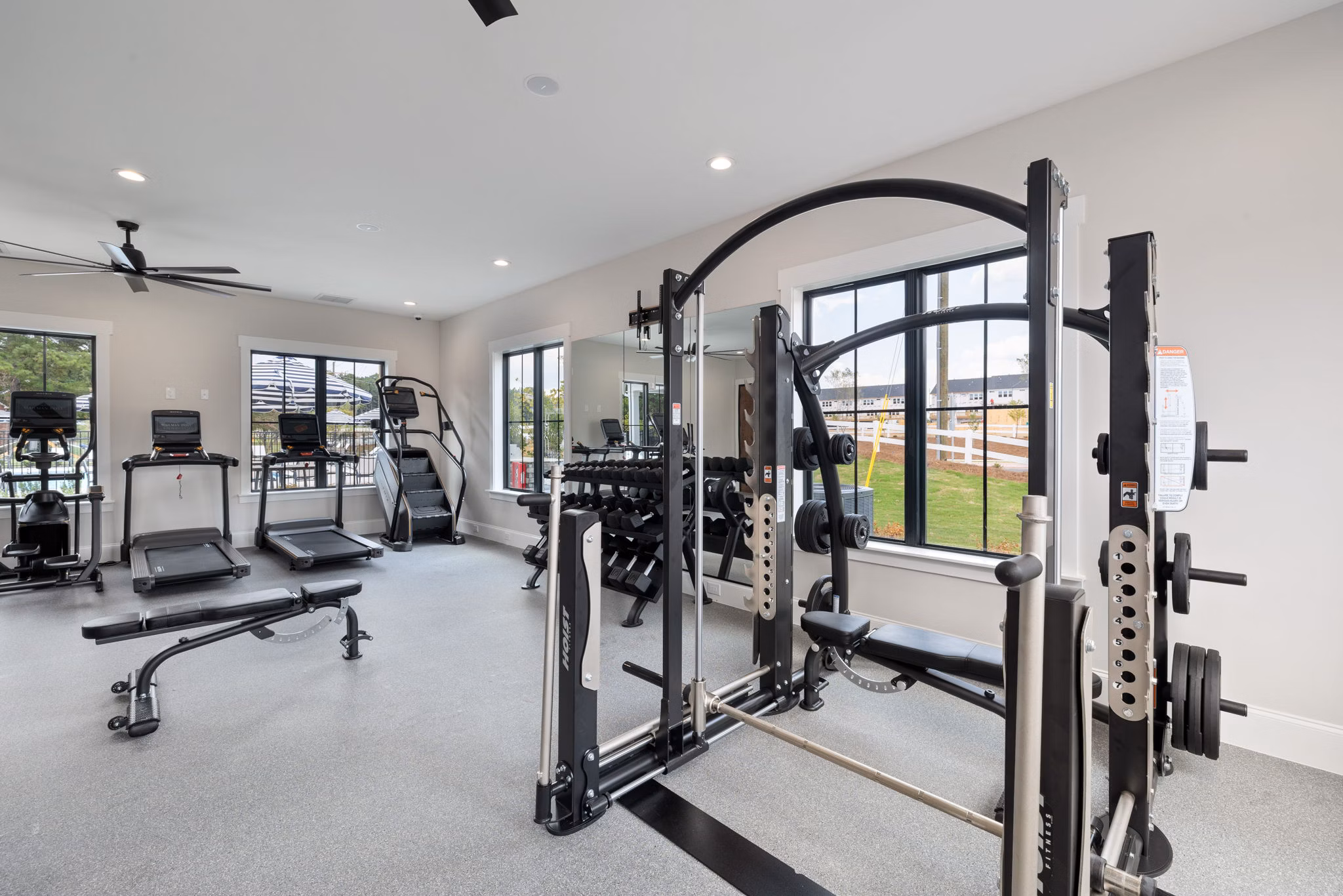 fitness center at Mailman Post Apartments 