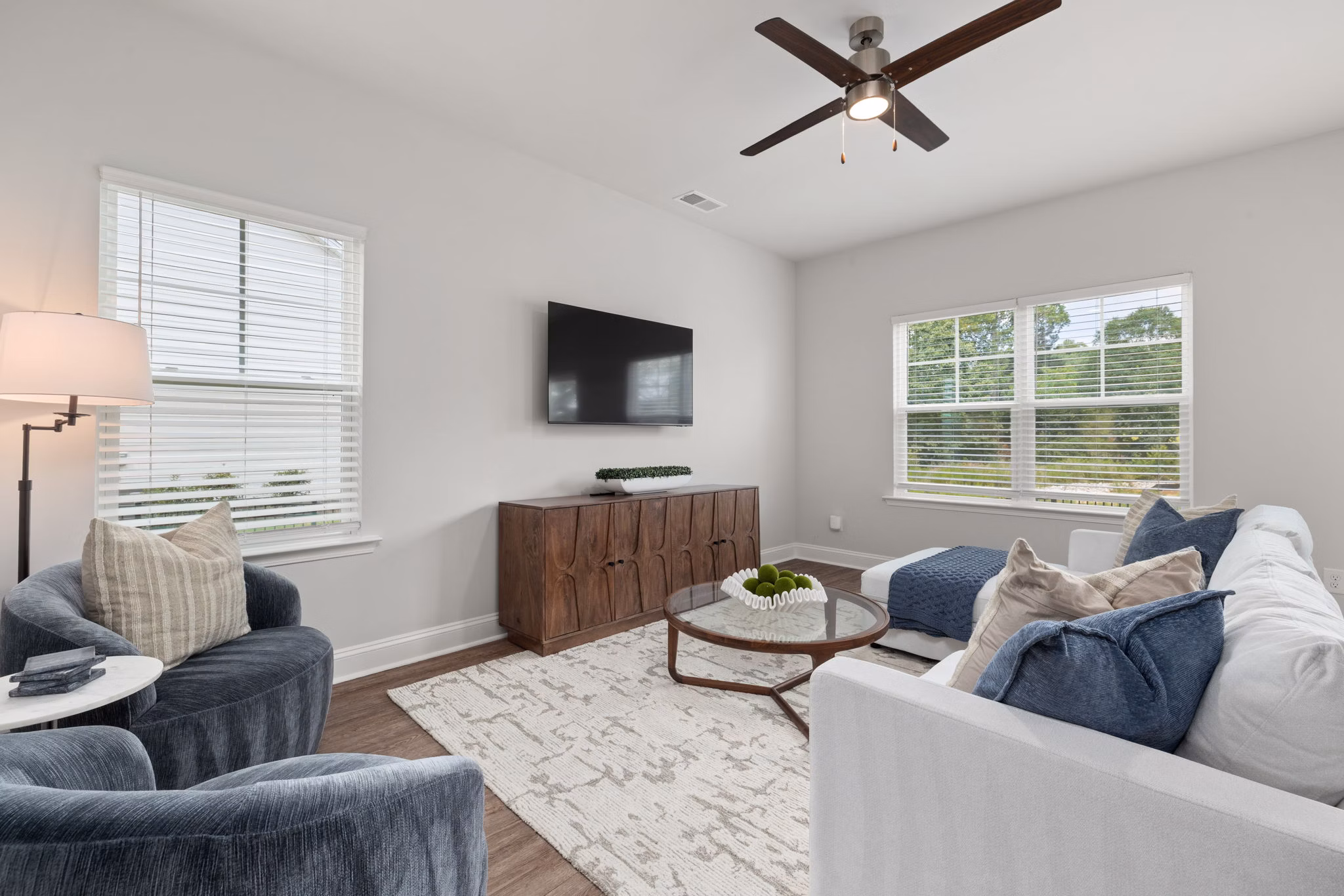 living room at Mailman Post Apartments 