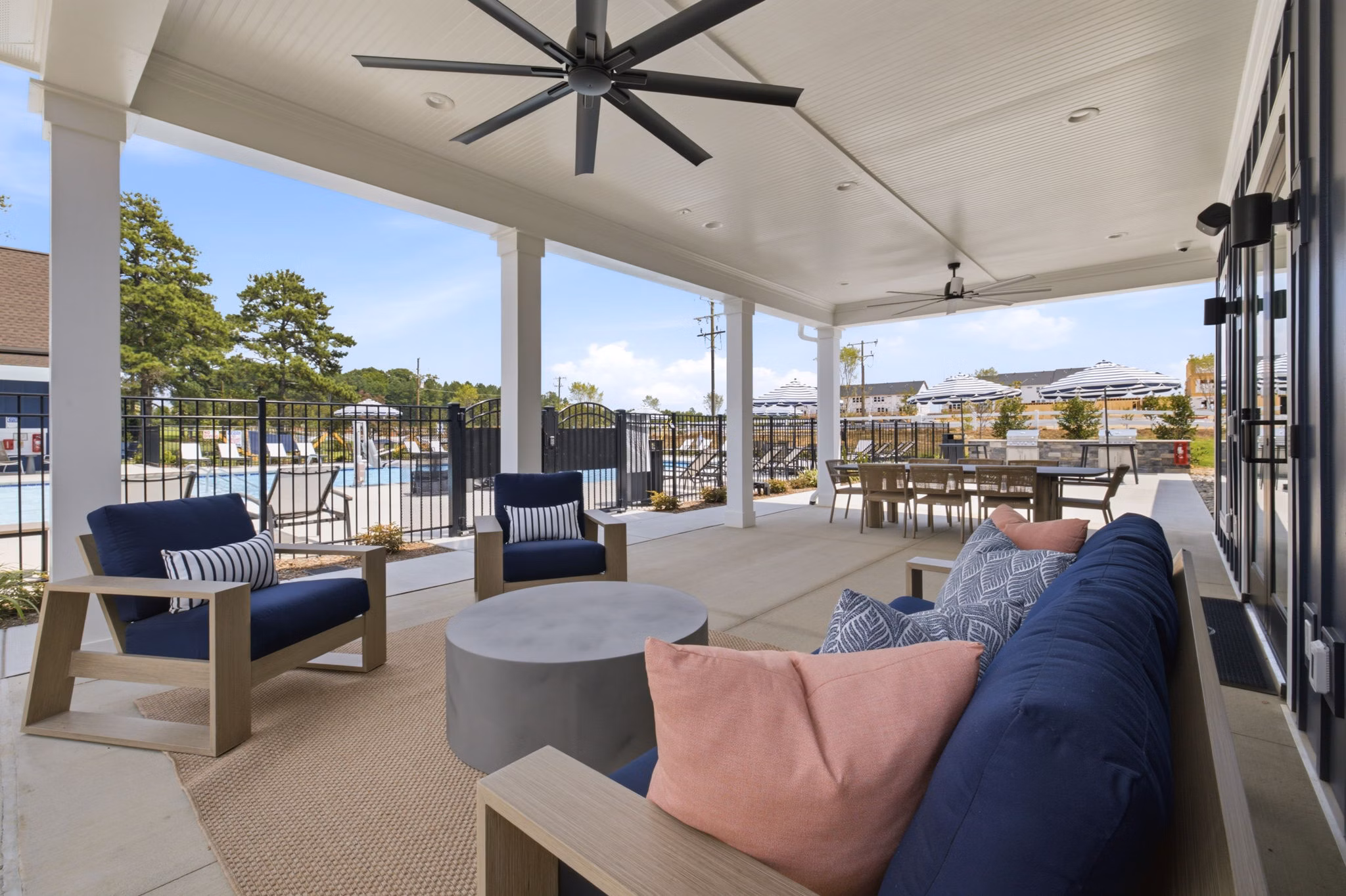 grill area at Mailman Post Apartments 