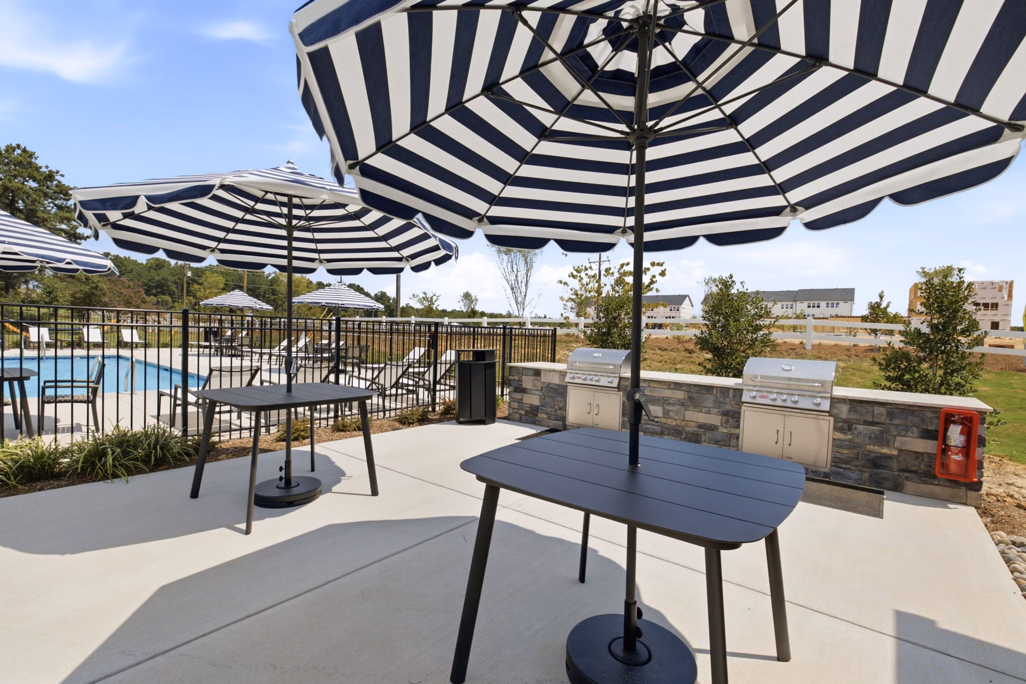 grill area at Mailman Post Apartments 