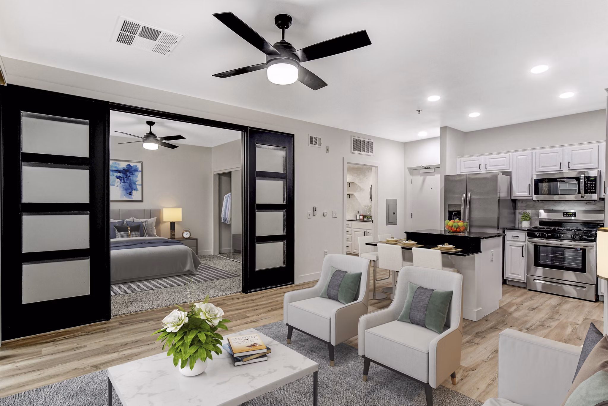 living room at Las Vegas Grand Apartments 