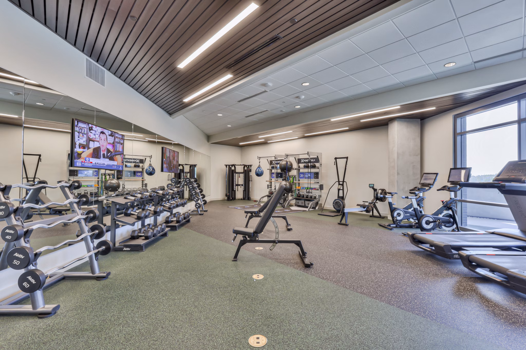 fitness center at Prima at Paseo South Gulch Apartments