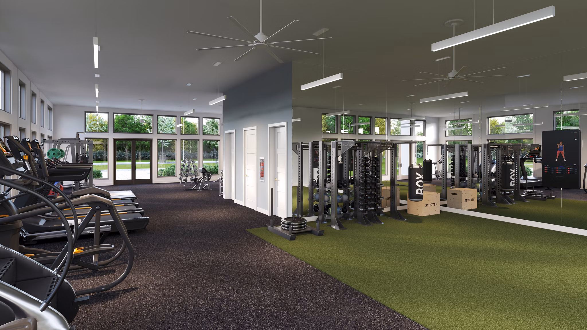 fitness center at Legato Apartments 