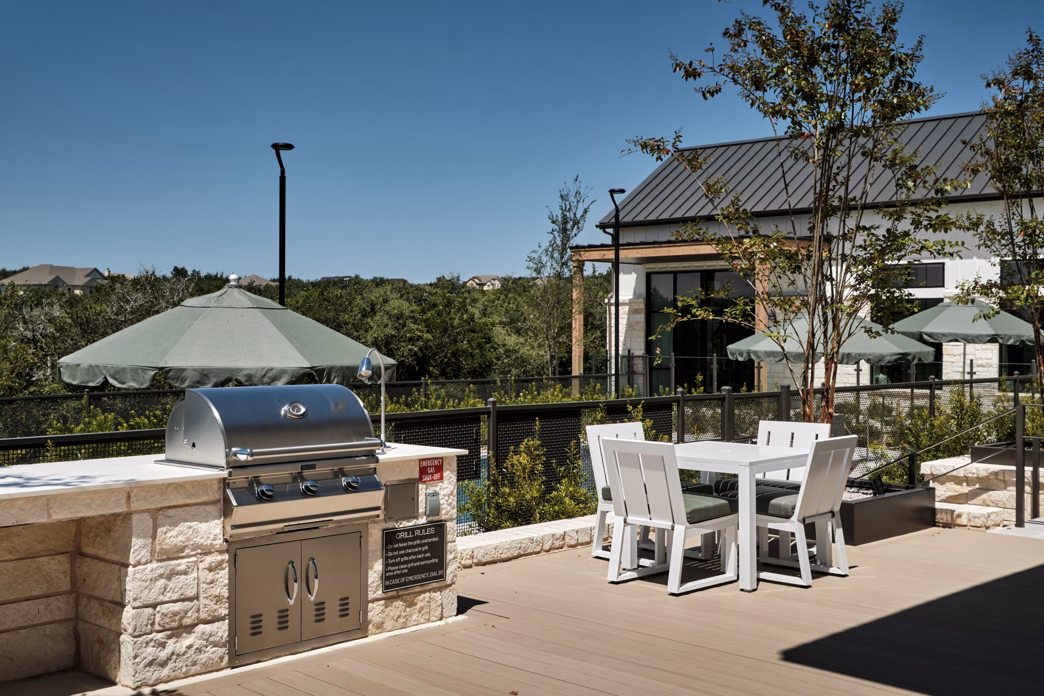 grill area at The Terrace Apartments