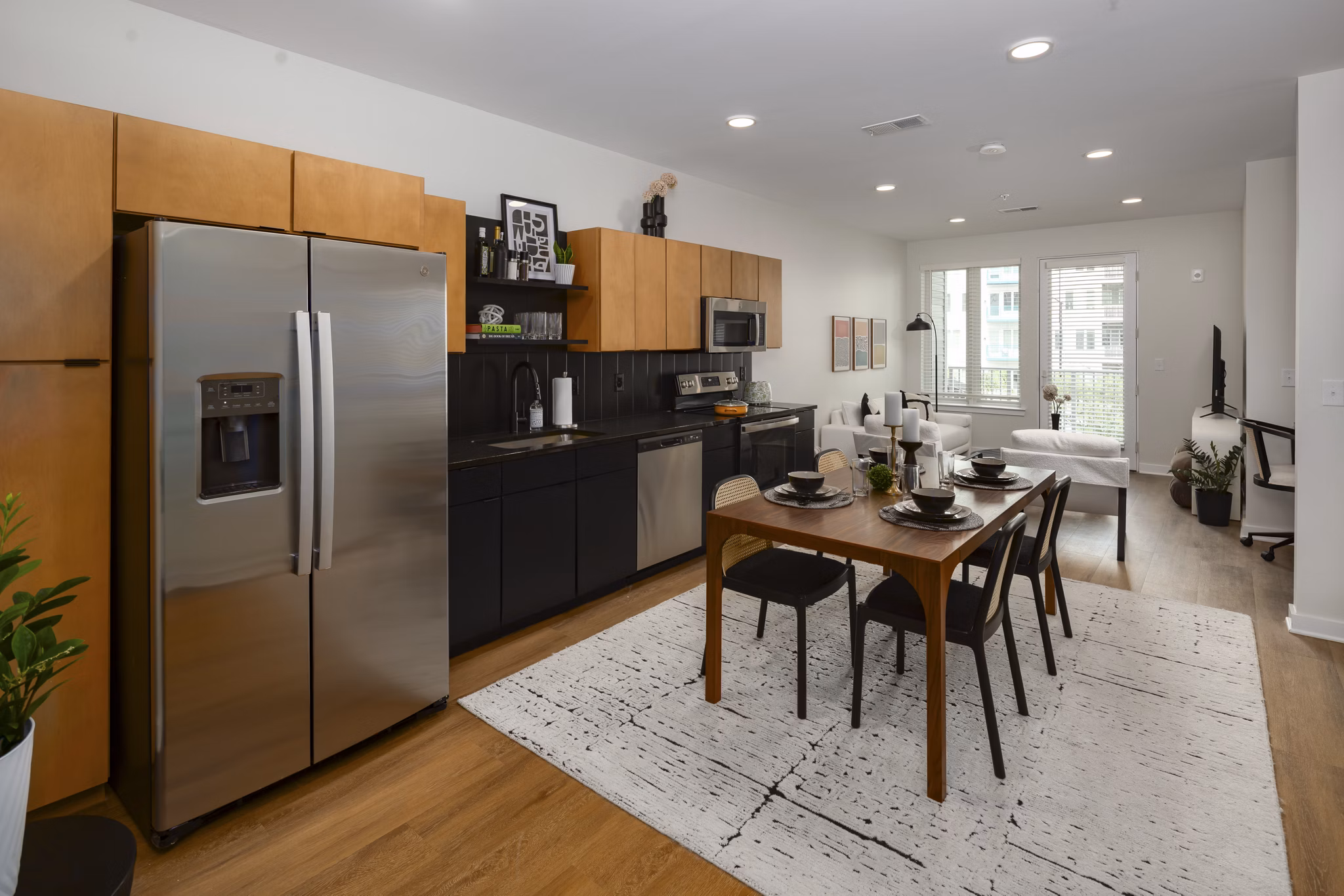 Kitchen at Emblem Park Apartments