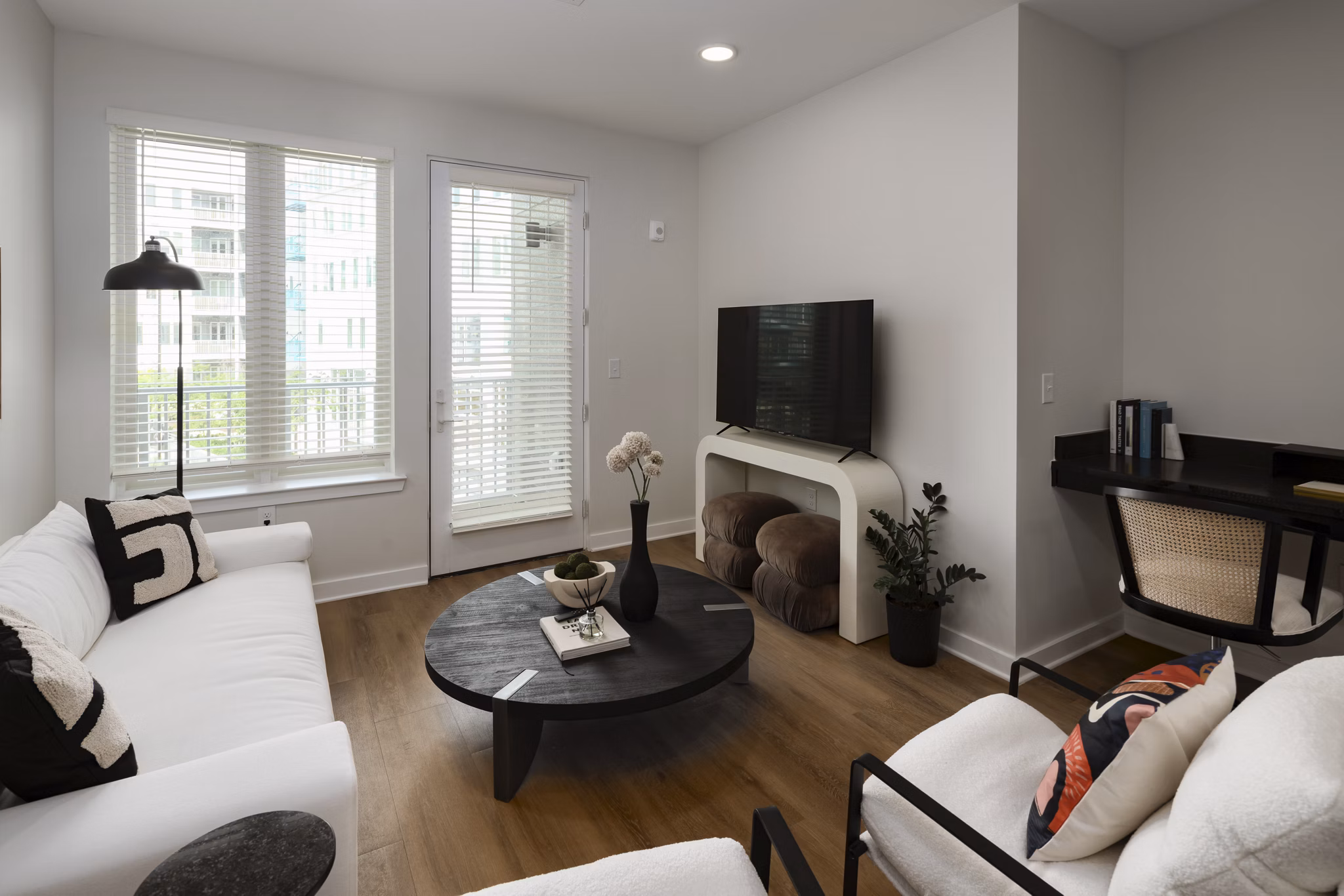 Living Room at Emblem Park Apartments