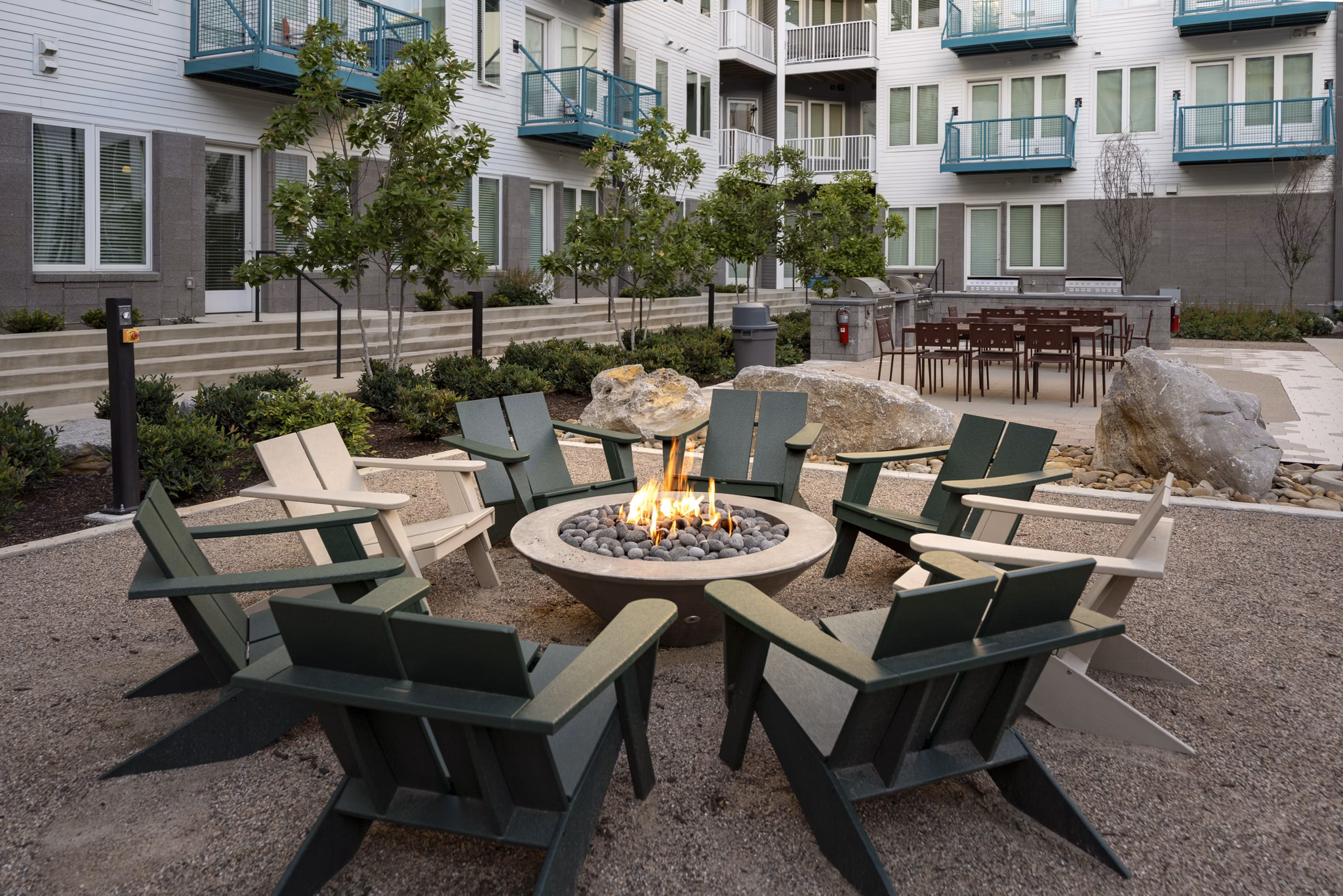 Patio at Emblem Park Apartments