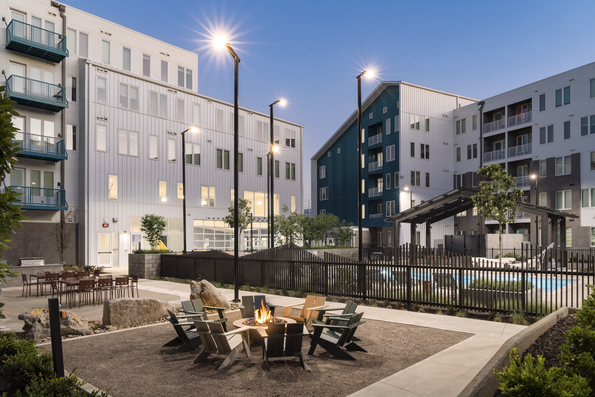 Patio at Emblem Park Apartments