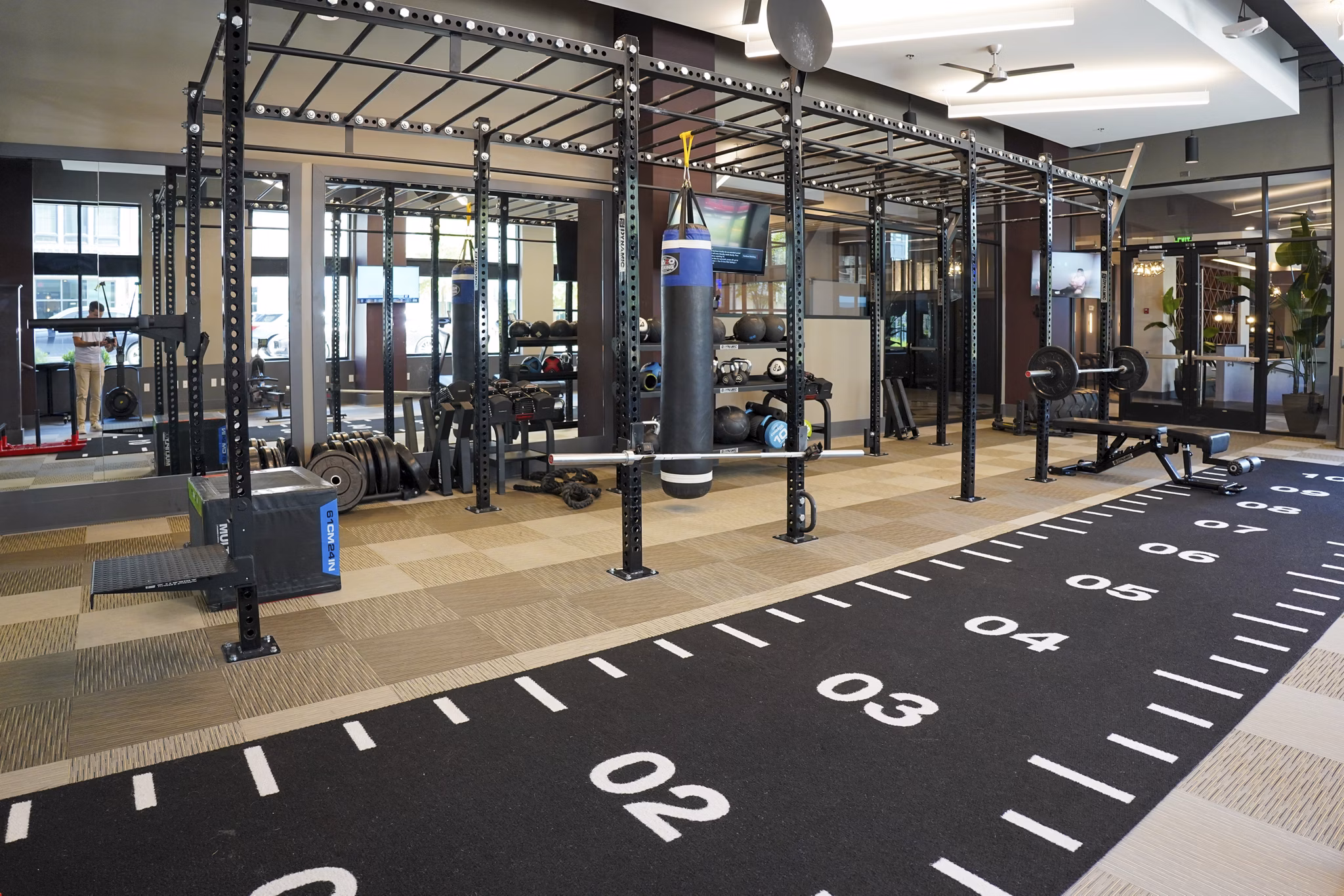 fitness center at Preserve at Westfields Apartments 