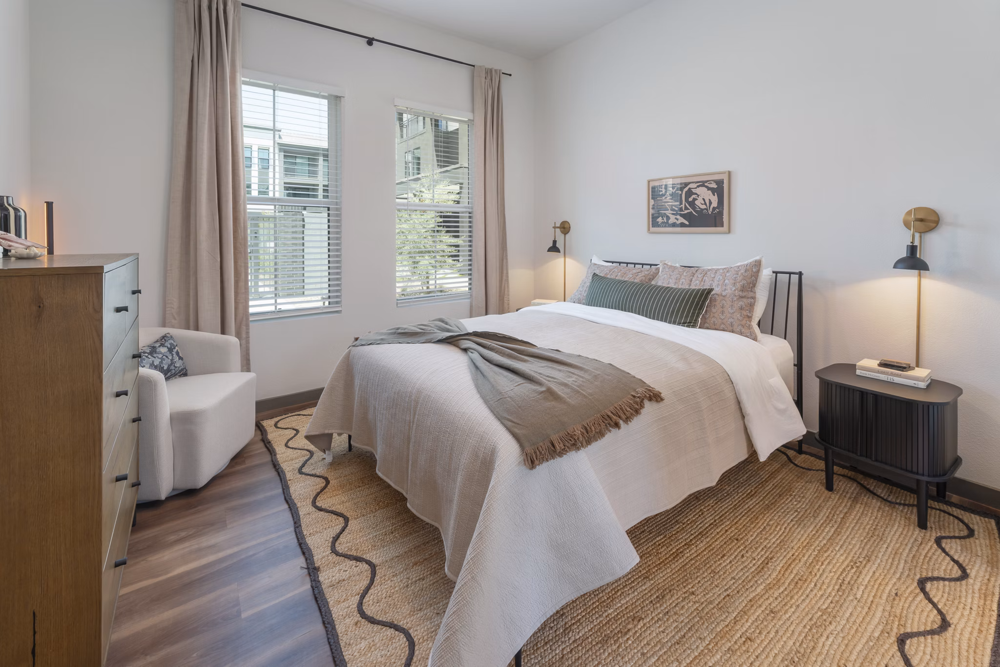 bedroom at The Mason Apartments