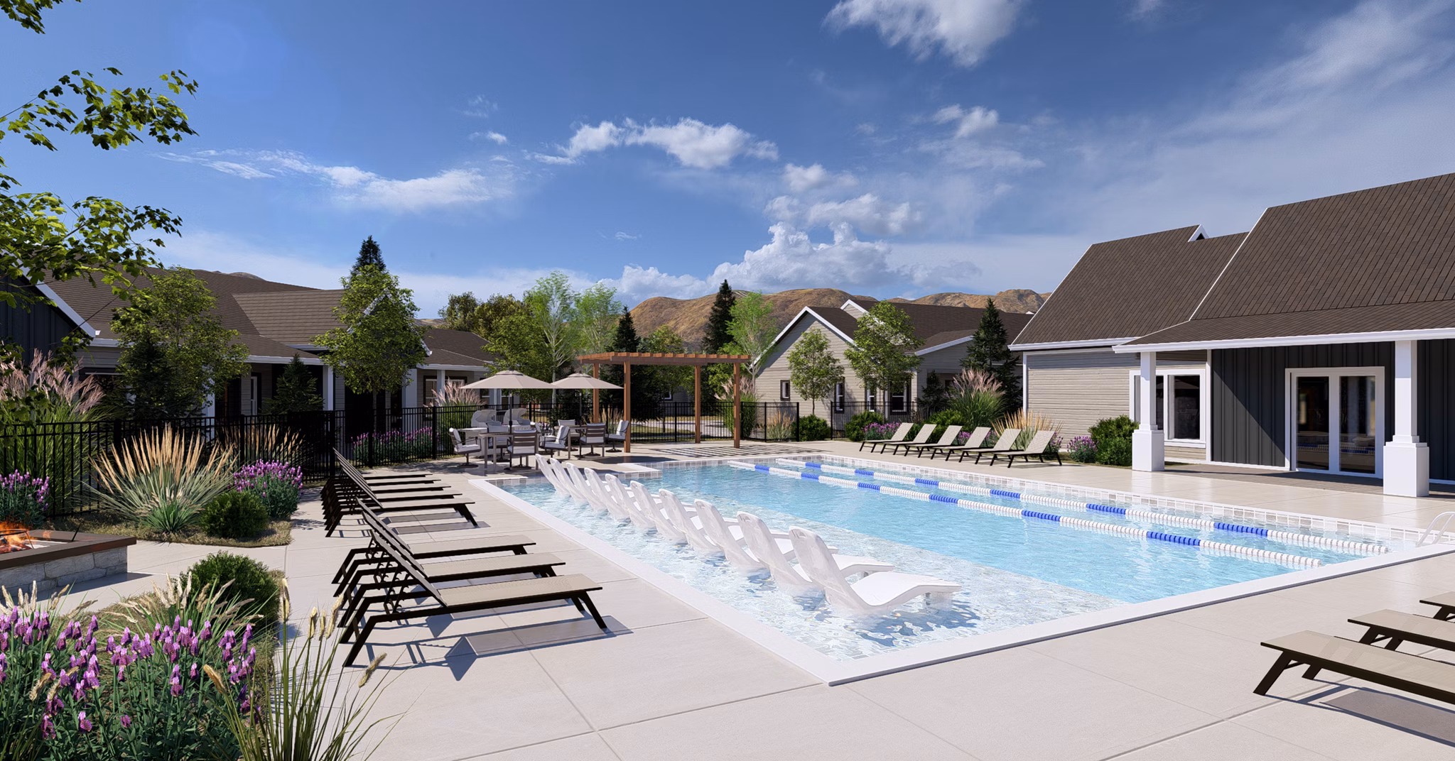 pool at Ascend at Old Town Apartments 