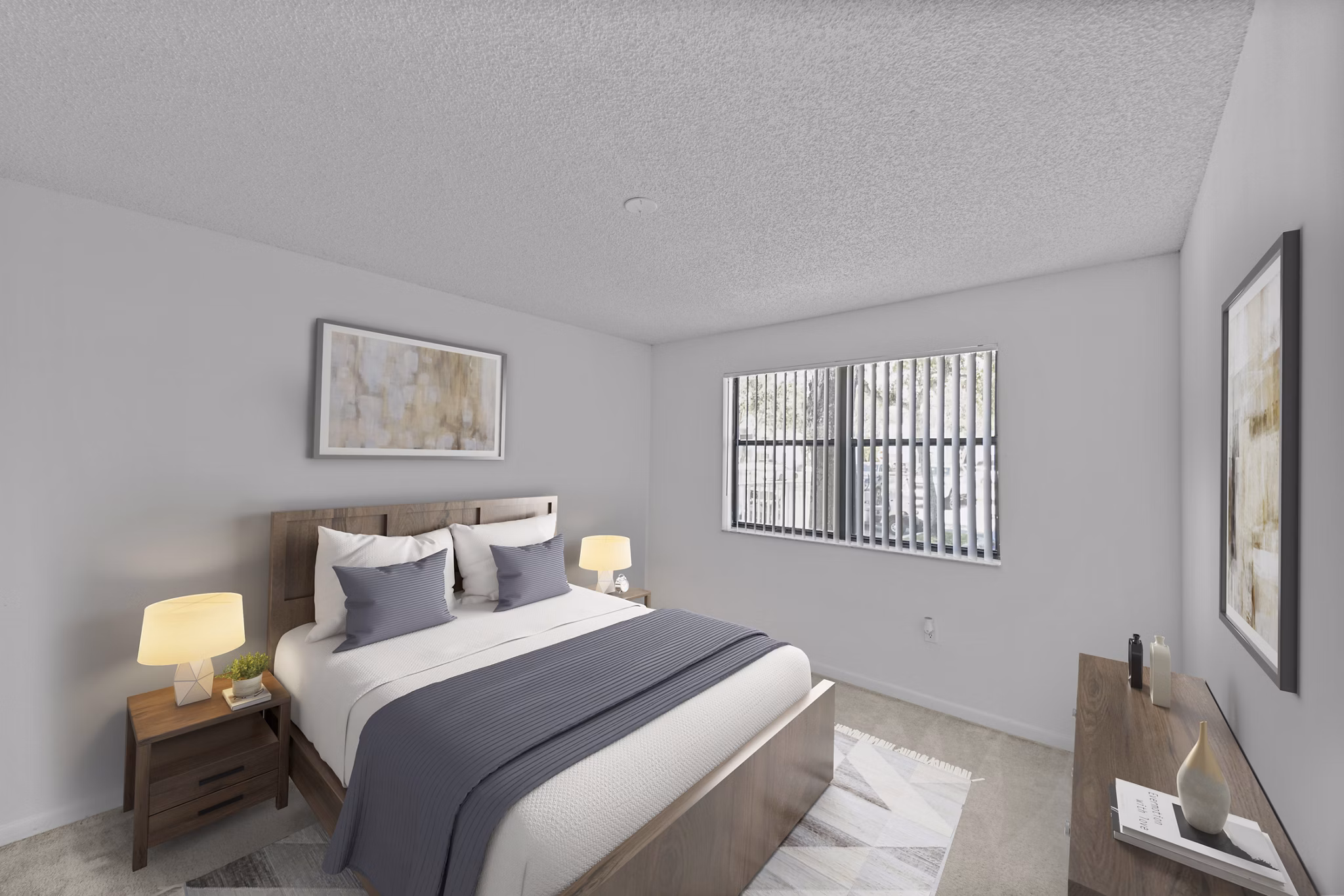 Bedroom at La Vue at Emerald Pointe Apartments