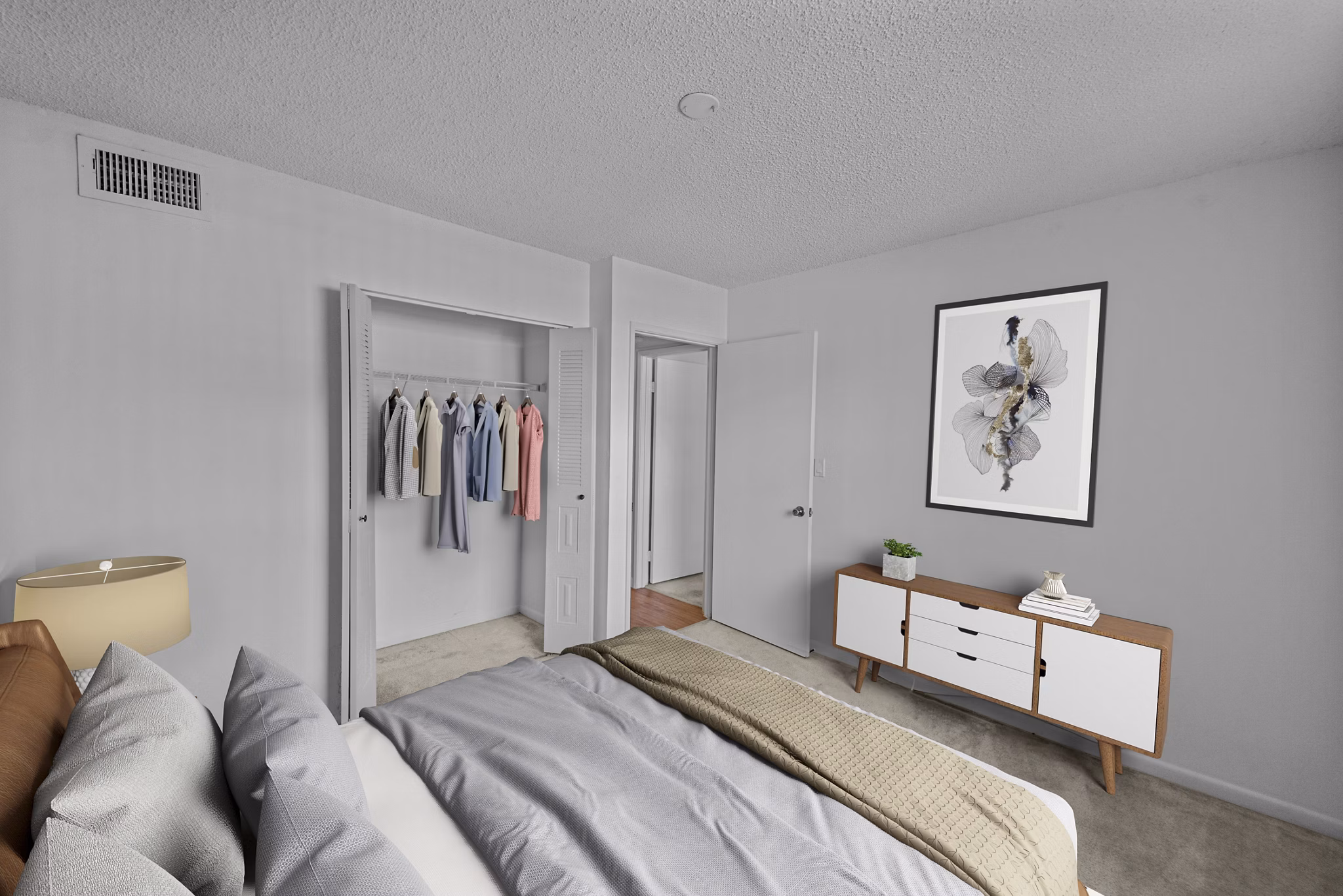 Bedroom at La Vue at Emerald Pointe Apartments