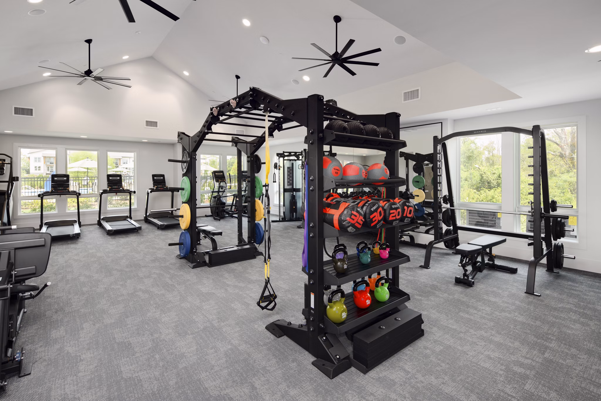 fitness center at NOVEL Manchester Farm Apartments