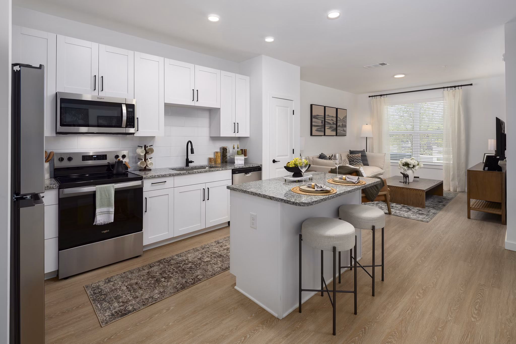 kitchen at NOVEL Manchester Farm Apartments