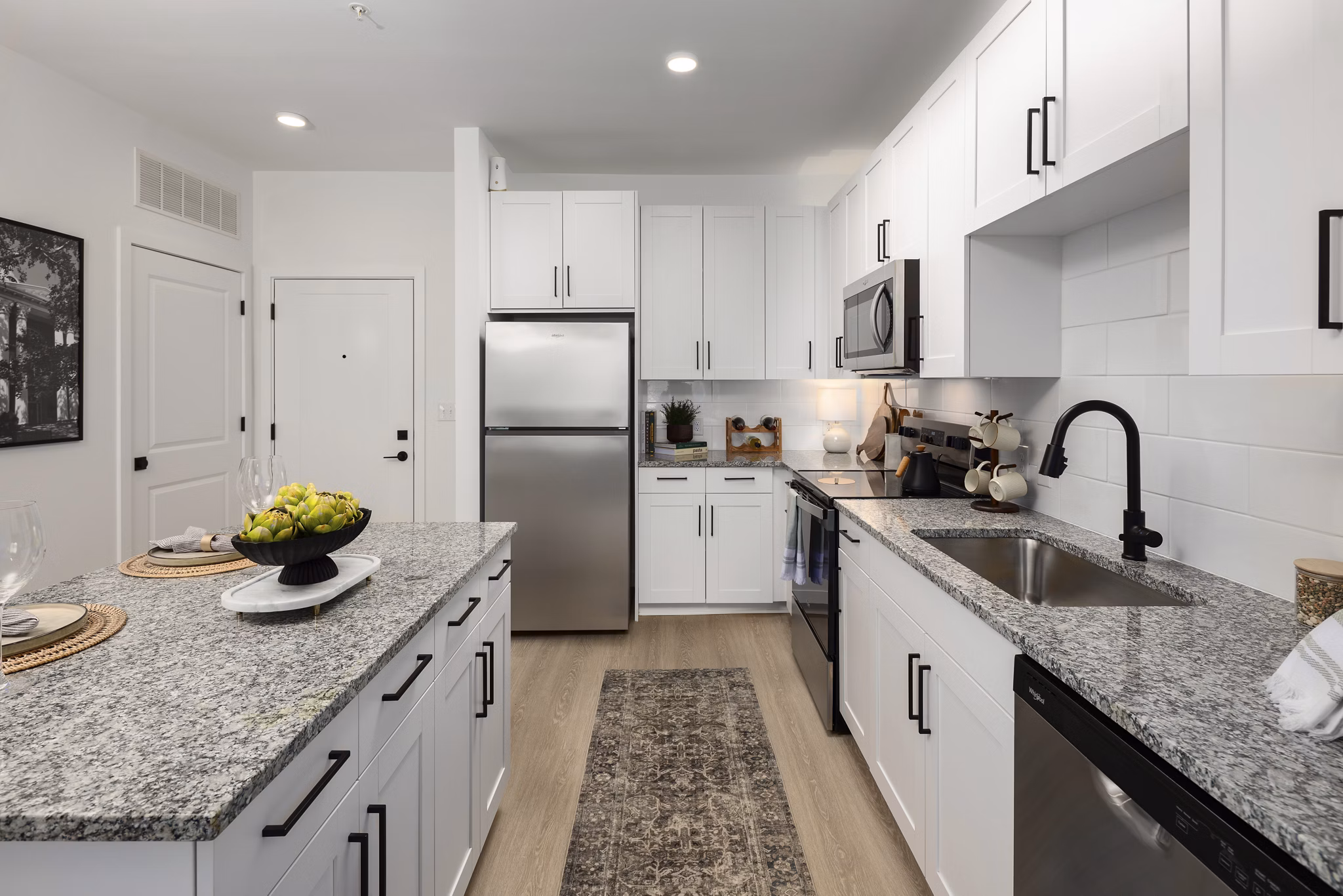 kitchen at NOVEL Manchester Farm Apartments