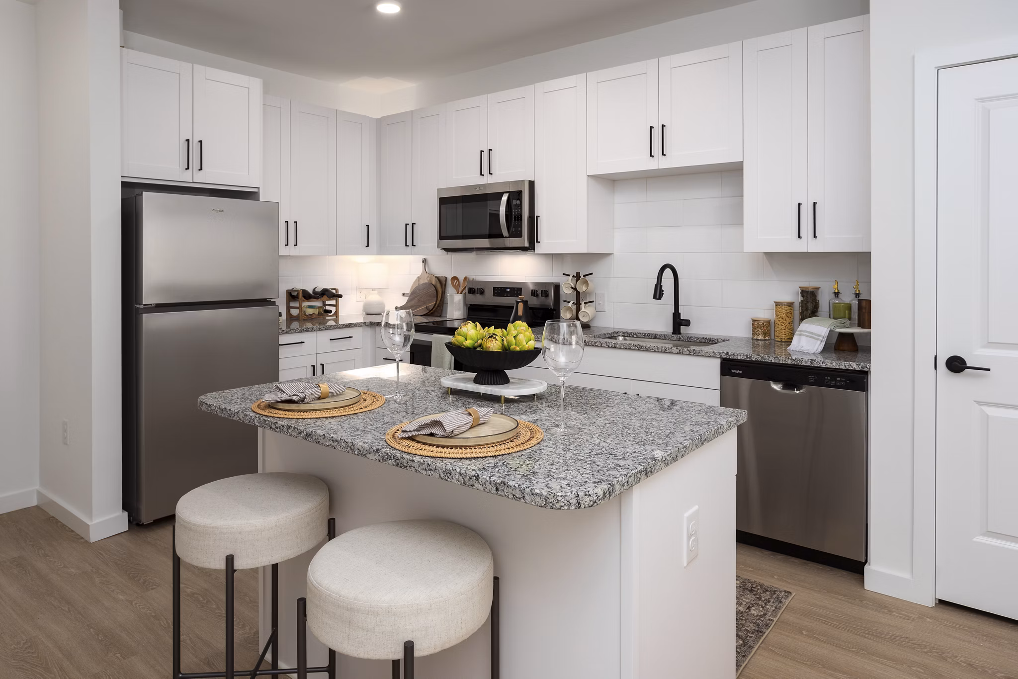 kitchen at NOVEL Manchester Farm Apartments