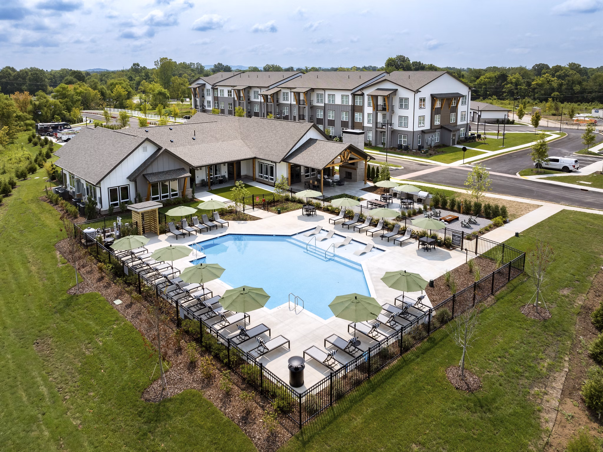 pool at NOVEL Manchester Farm Apartments