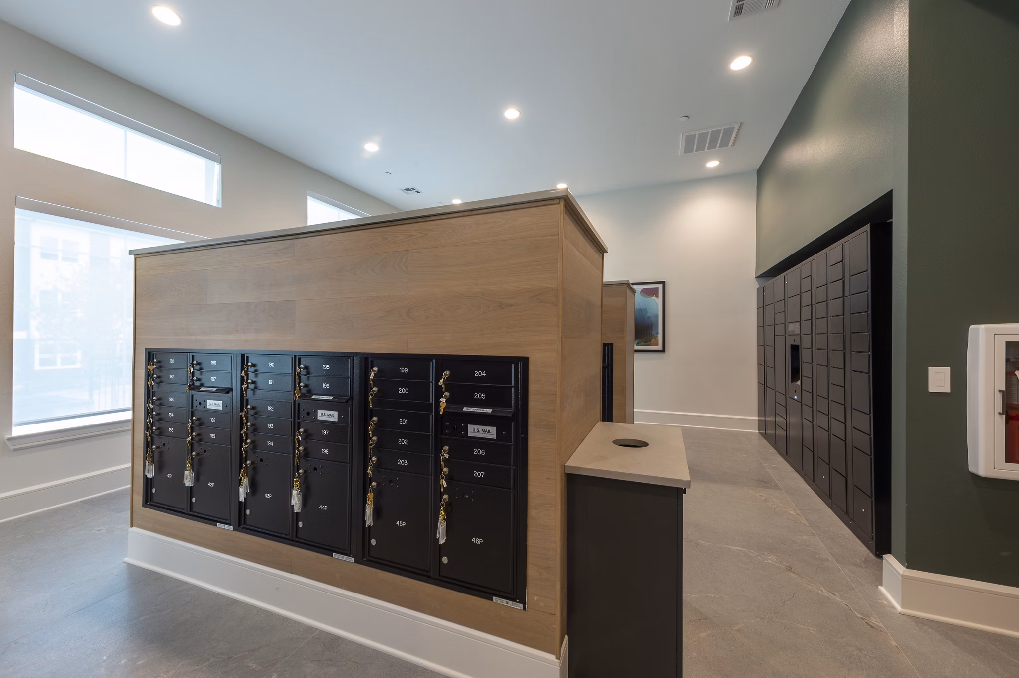 Mail Room at Domain Benbrook Apartments