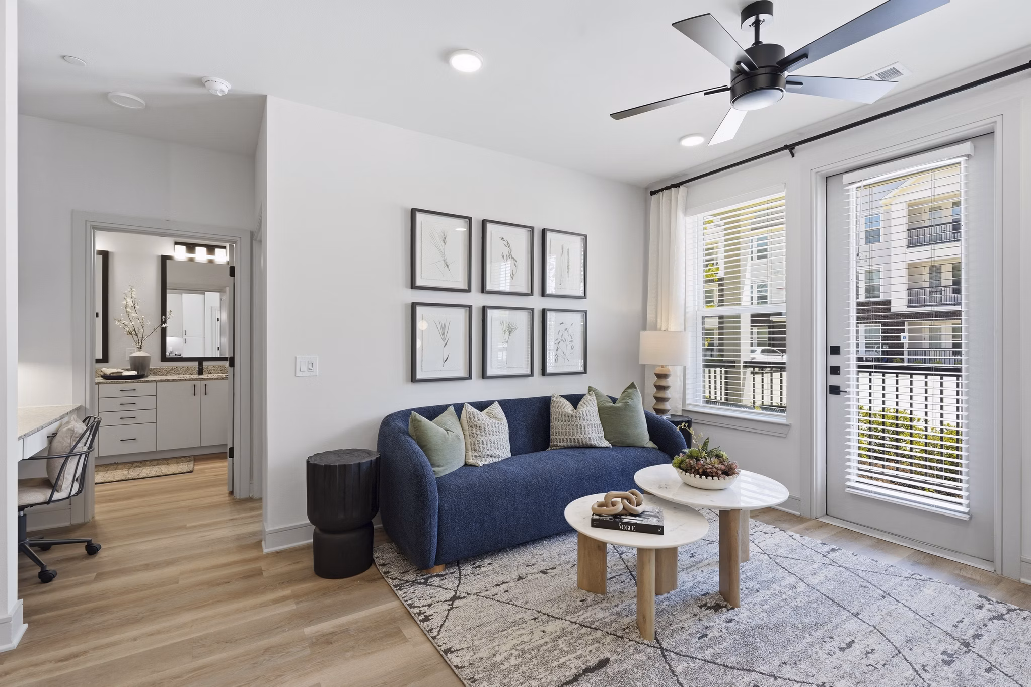 Living Room at Domain Benbrook Apartments
