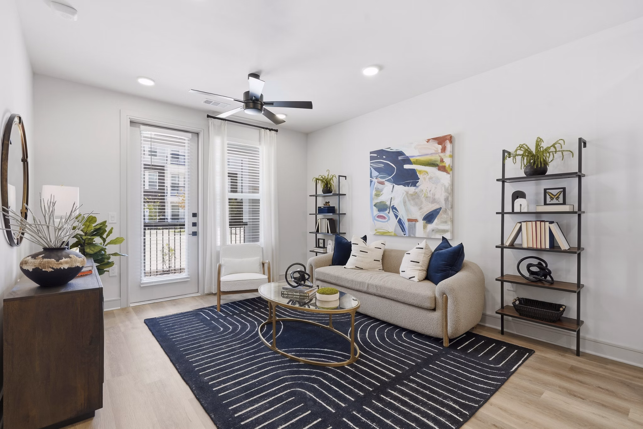 Living Room at Domain Benbrook Apartments