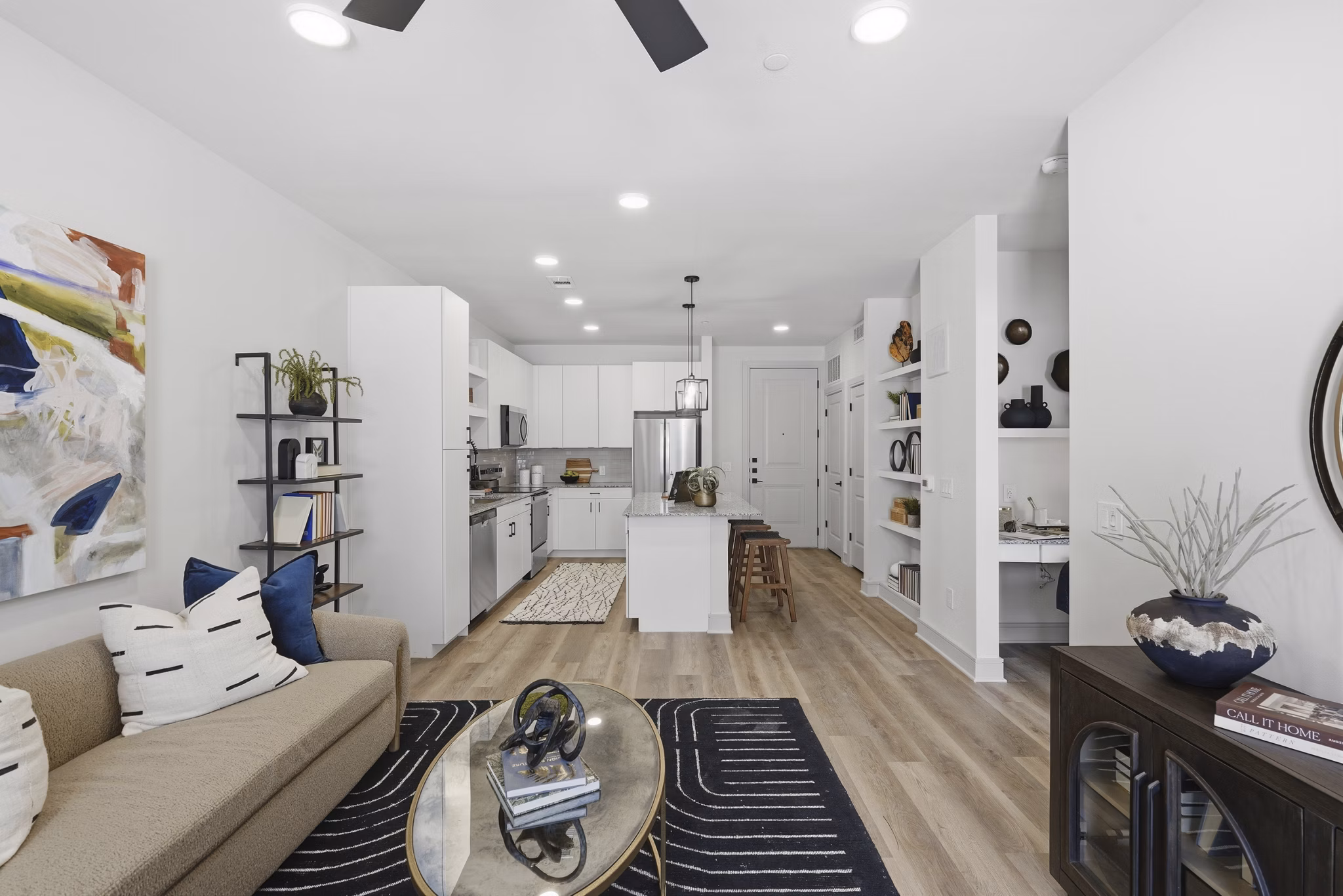 Living Room at Domain Benbrook Apartments