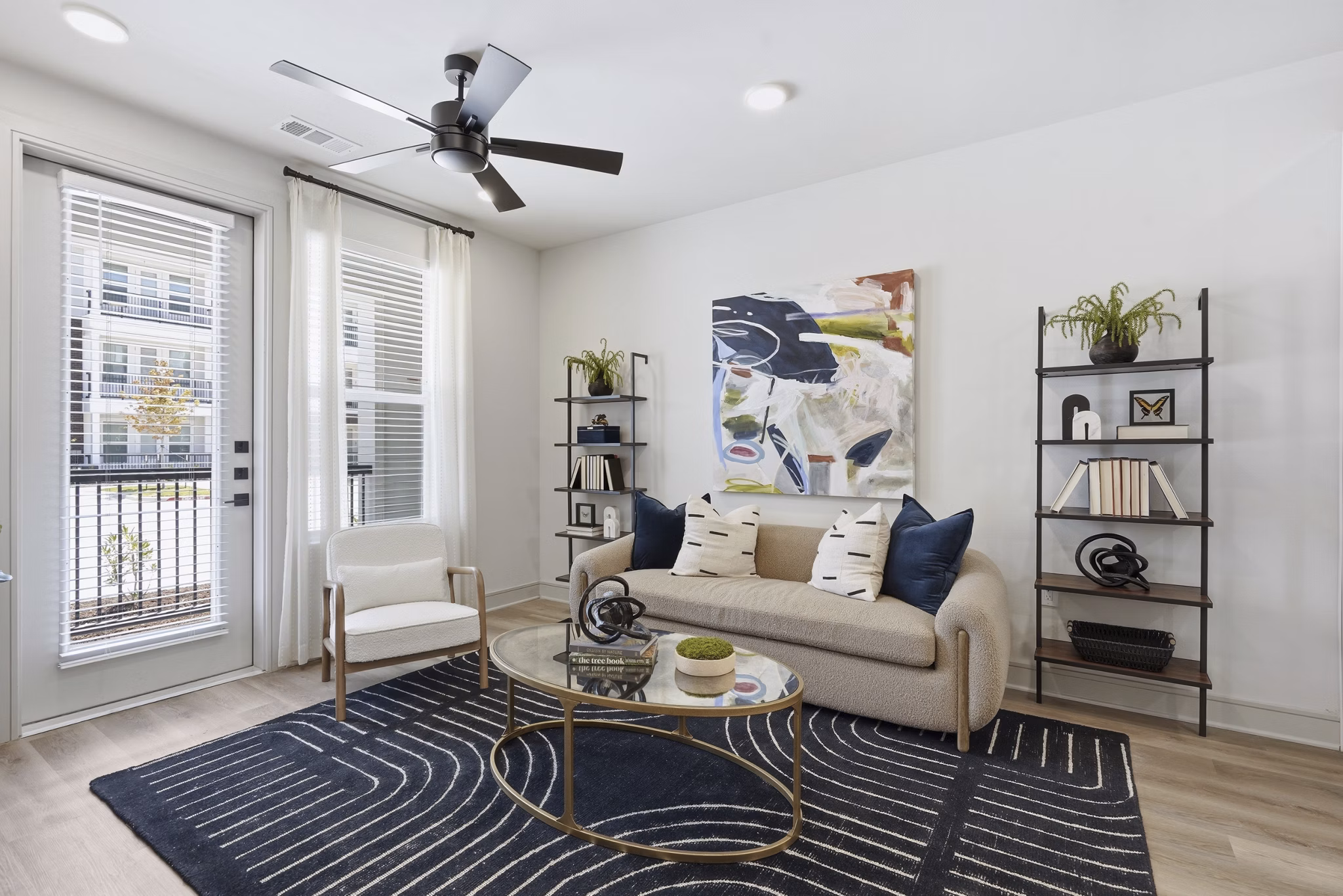 Living Room at Domain Benbrook Apartments